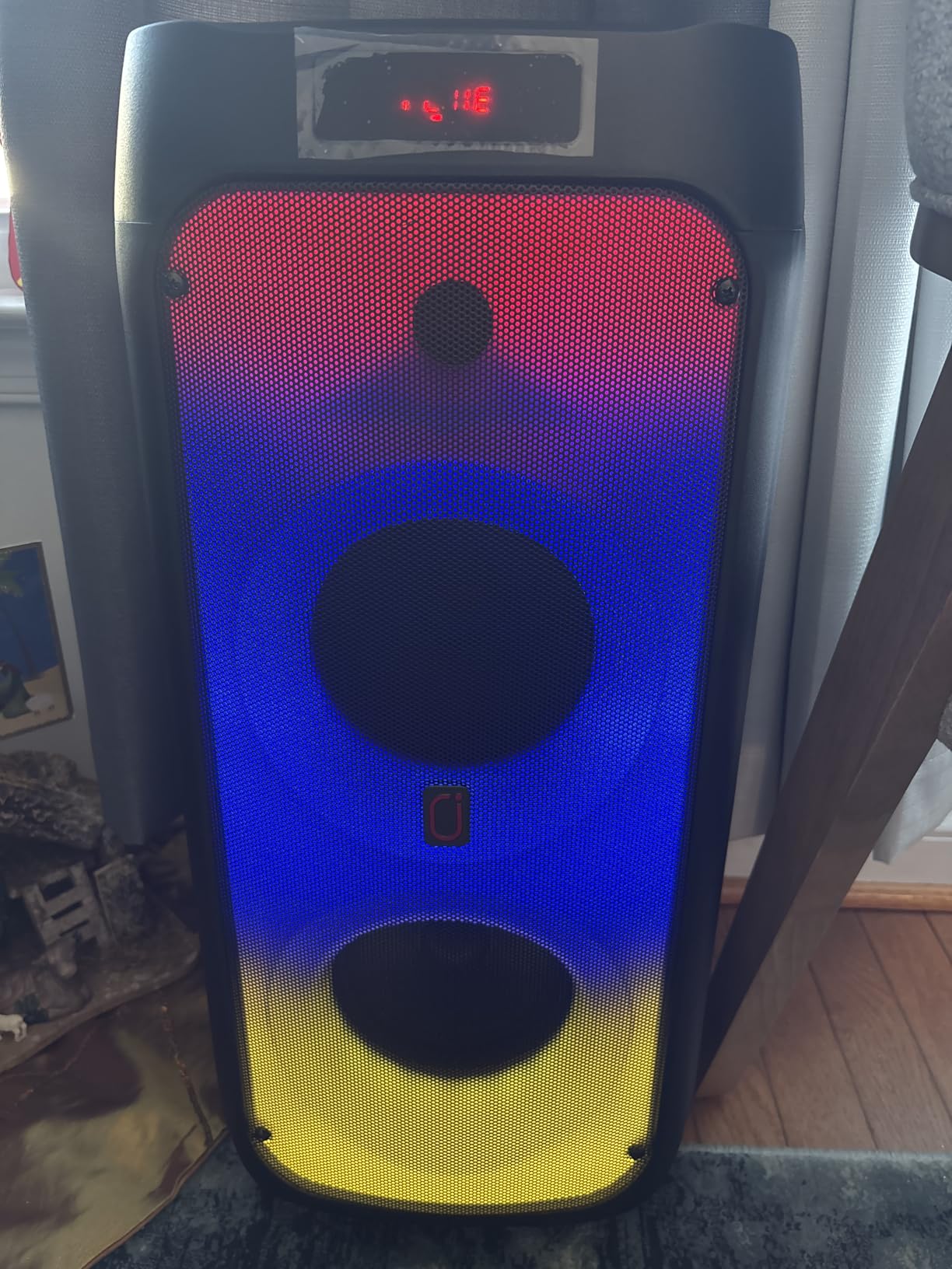 HWWR Karaoke Machine with 2 Wireless Microphones, Big Bluetooth Party Speaker with 500W Peak Power for Adults, PA System with Rolling Wheels and Trolley, Perfect for Outdoor, Home Party, Gatherings customer photo 2