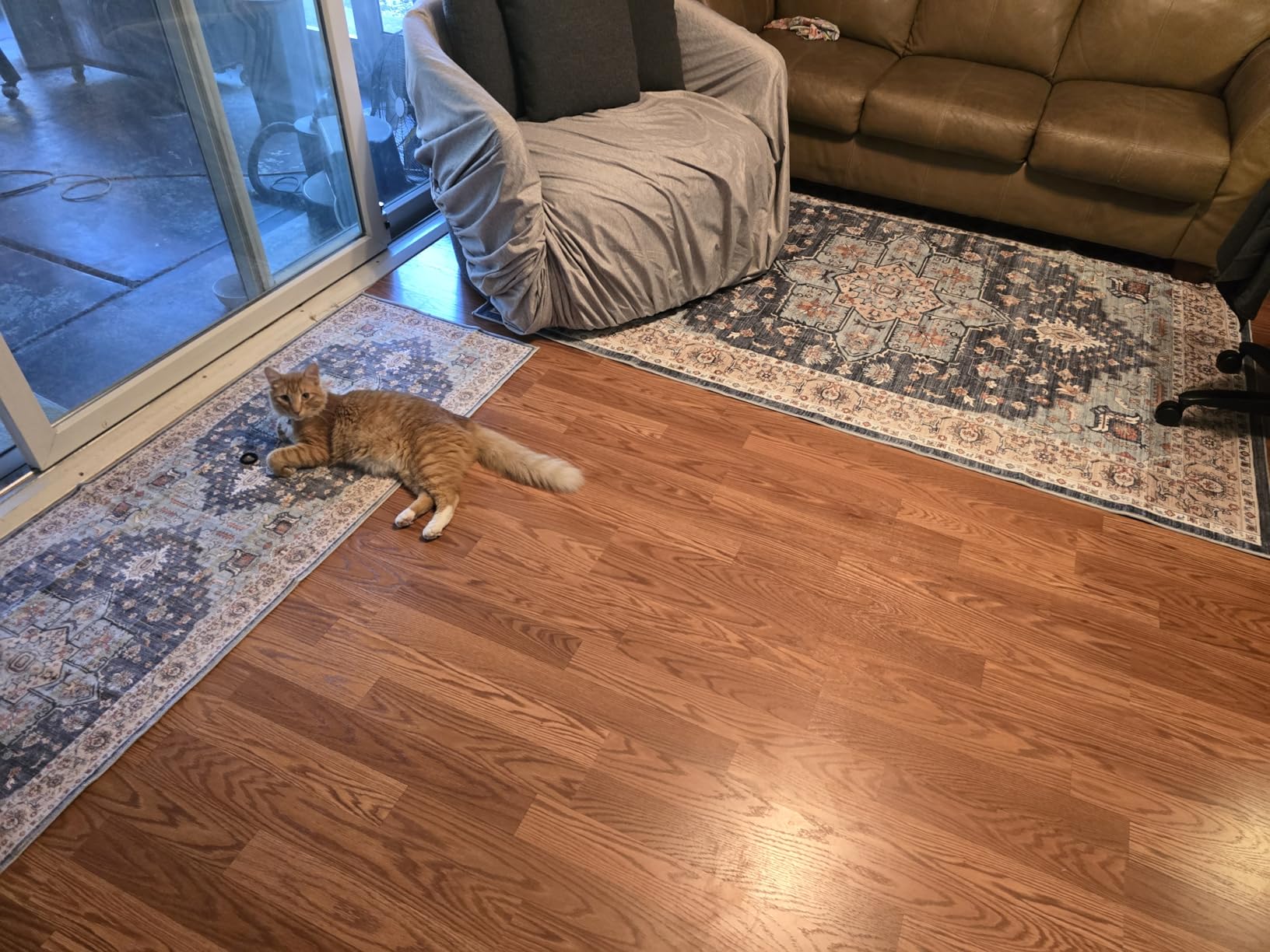 TOPRUUG Washable Oriental Area Rug - 9x12 Rugs for Living Room Soft Carpet for Bedroom Waterproof Floral Distressed Indoor Stain Resistant Non-Shedding Floor Carpets (Red, 9x12) customer photo 2