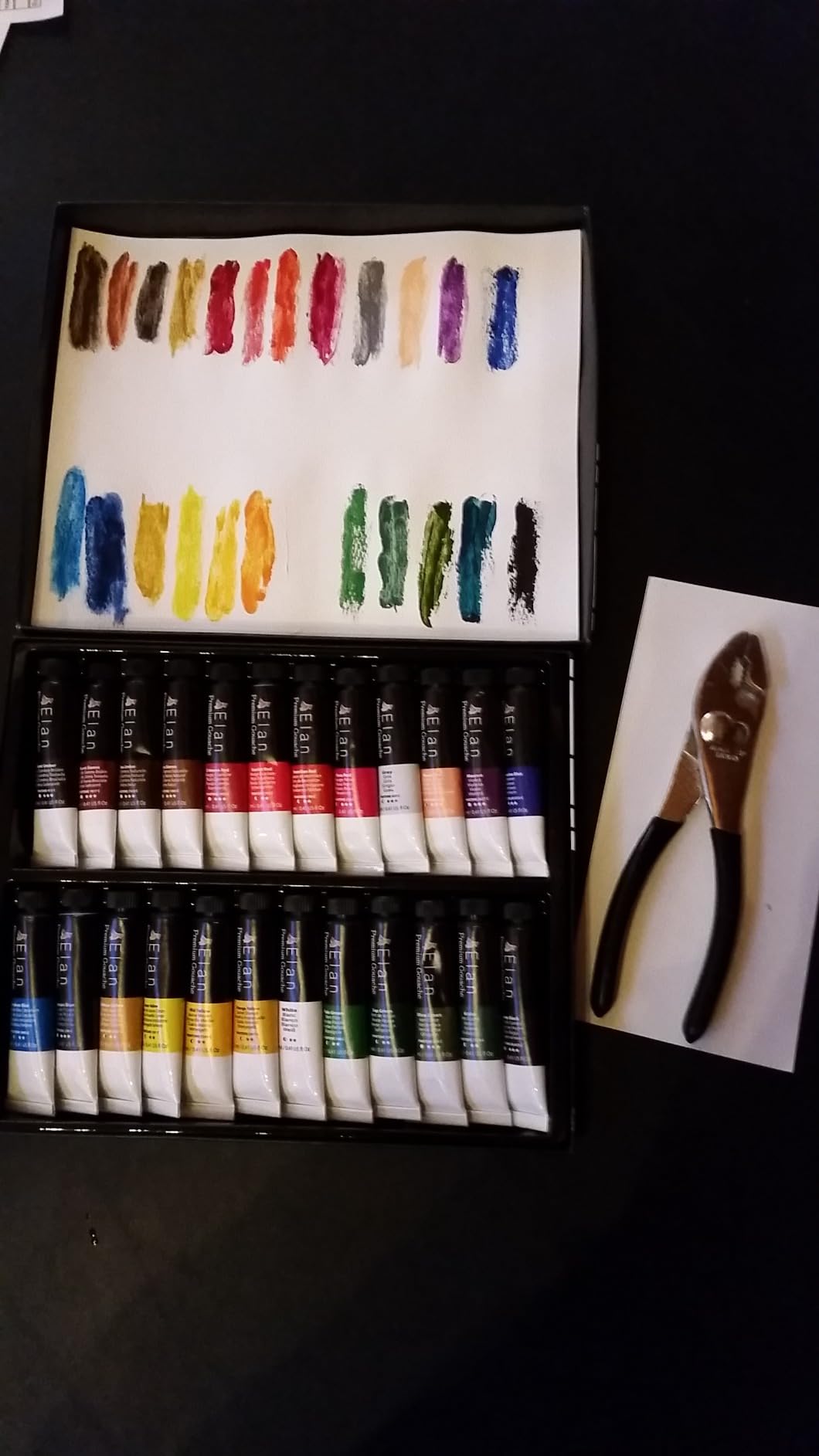 Elan Professional Gouache Paint Set, 24 Rich Colors Gouache Paint Tubes 0.4fl oz, Mini Tubes for Canvas & Crafts customer photo 2