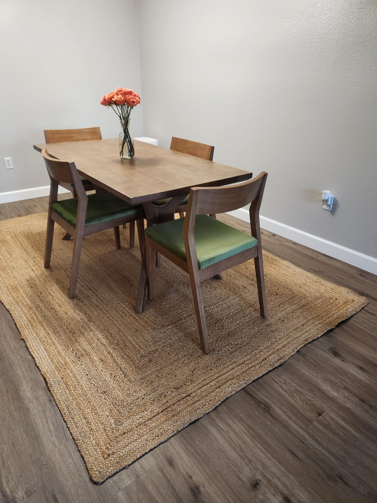 KEMA Jute Braided Area Rug, 6x9 Feet (72x108 Inches) - Rustic Vintage Braided Reversible Rectangular Rug, Shag Rugs for Bedroom, Jute Kitchen, Living Room, Floor customer photo 2