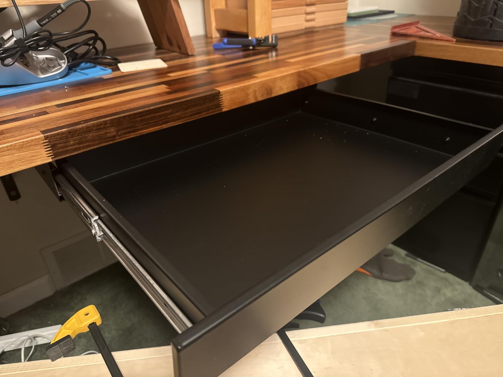 Large 23.6 Inch Under Desk Drawer Slide Out, Pencil Drawer, Undermount Desk Drawer, Under Counter Drawers, Attachable Desk Drawer, Drawer For Under Desk, Undermount Drawer, Under Desk Pull Out Drawer customer photo 2
