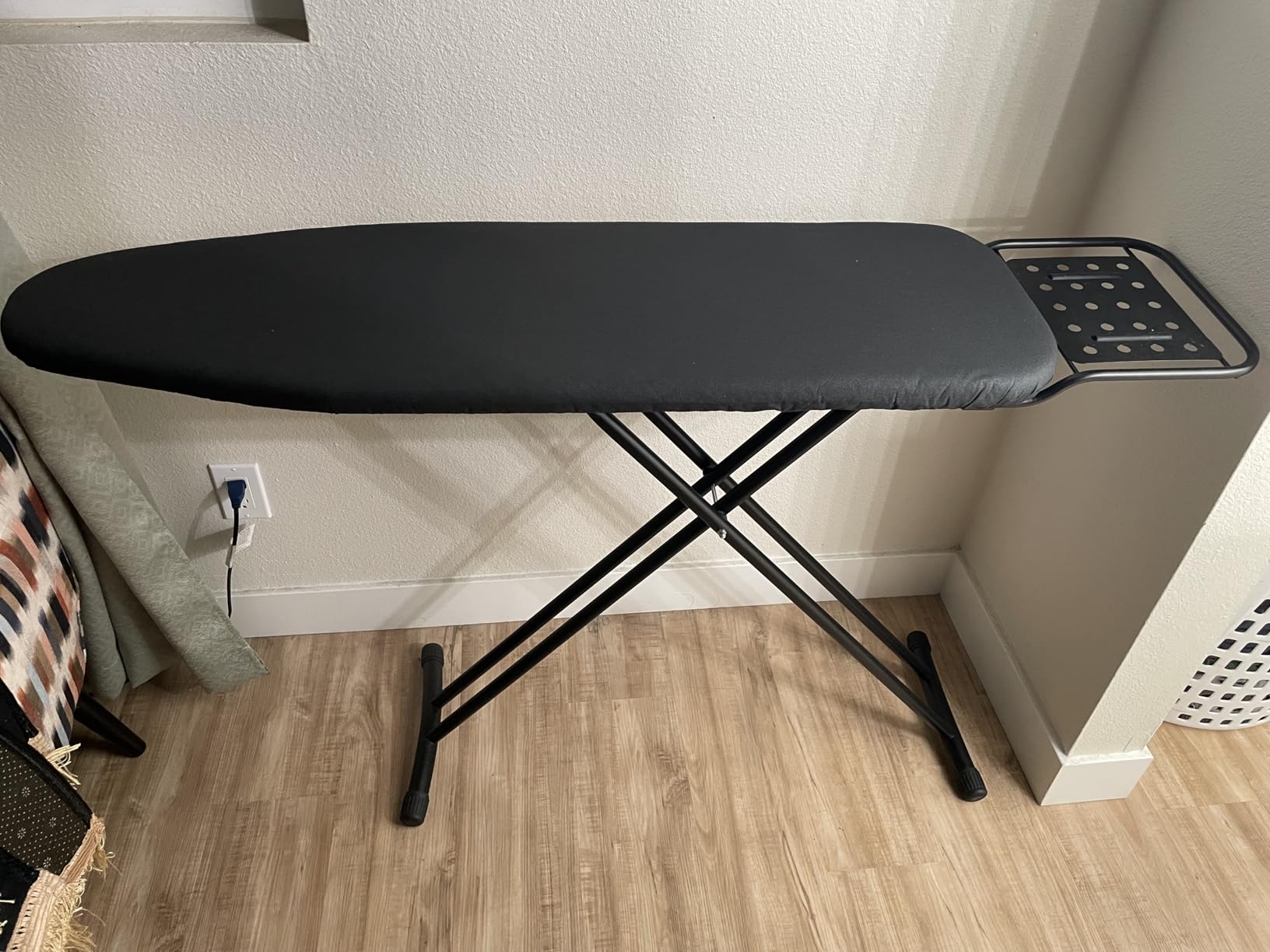 Ironing Board Full Size, RAINHOL 54x13 inch Heavy Duty Compact Ironing Board with Iron Rest, Heat Resistant Cover with Ultra Thick Padding, Height Adjustable Sturdy Iron Stand, Black customer photo 1