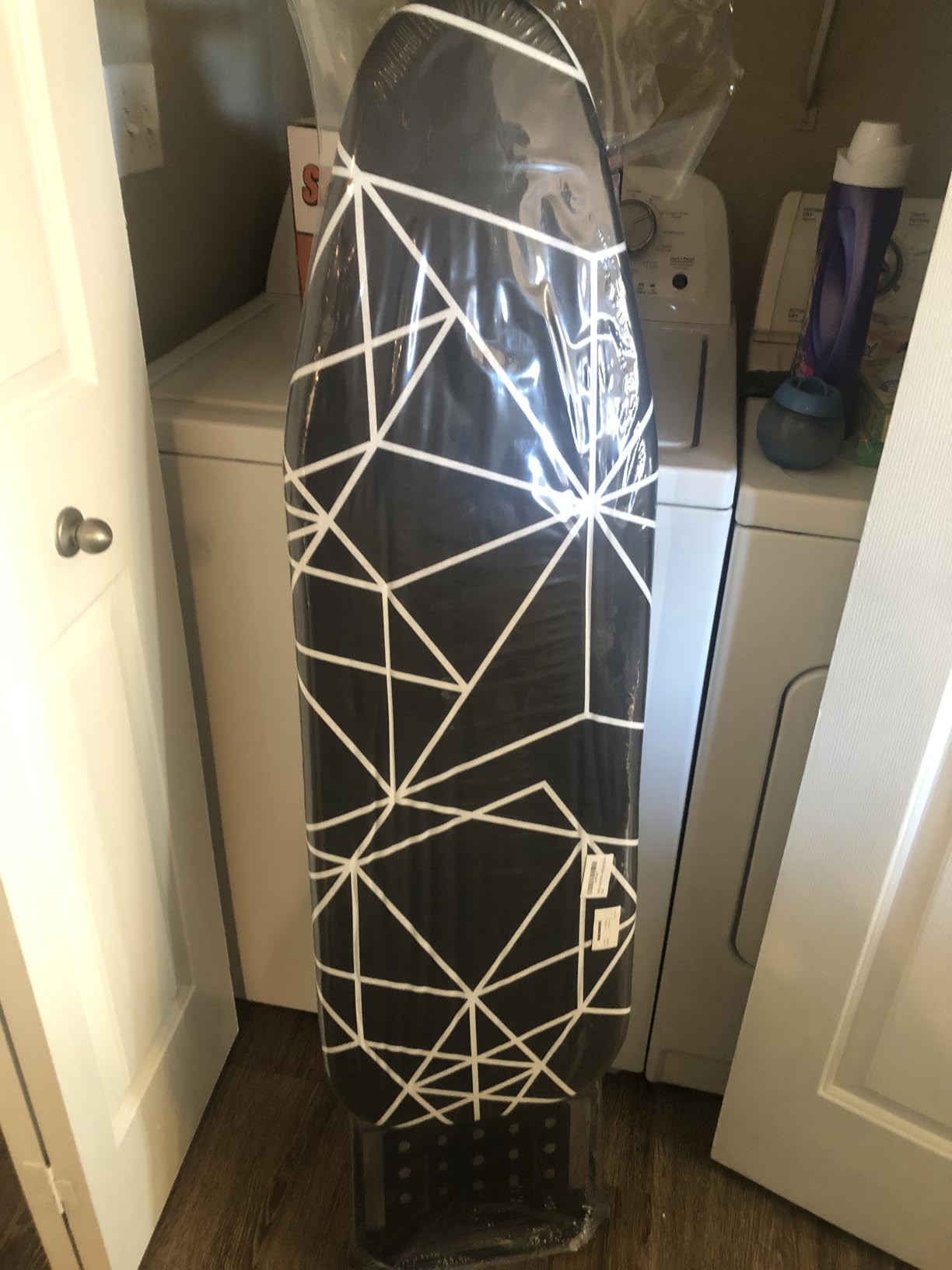 Ironing Board Full Size, RAINHOL 54x13 inch Heavy Duty Compact Ironing Board with Iron Rest, Heat Resistant Cover with Ultra Thick Padding, Height Adjustable Sturdy Iron Stand, Black customer photo 2