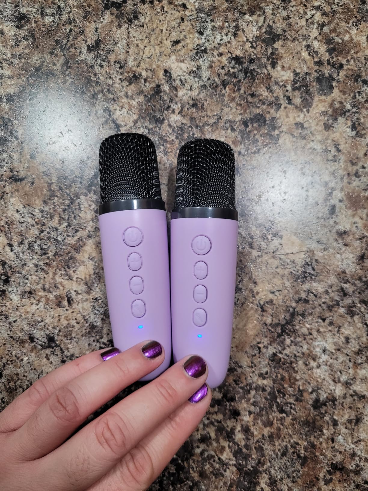Mini Karaoke Machine, Portable Bluetooth Karaoke Speaker with 2 Wireless Microphones and Party Lights for Kids and Adults, Birthday Gifts for Girls Boys Family Home Party customer photo 1