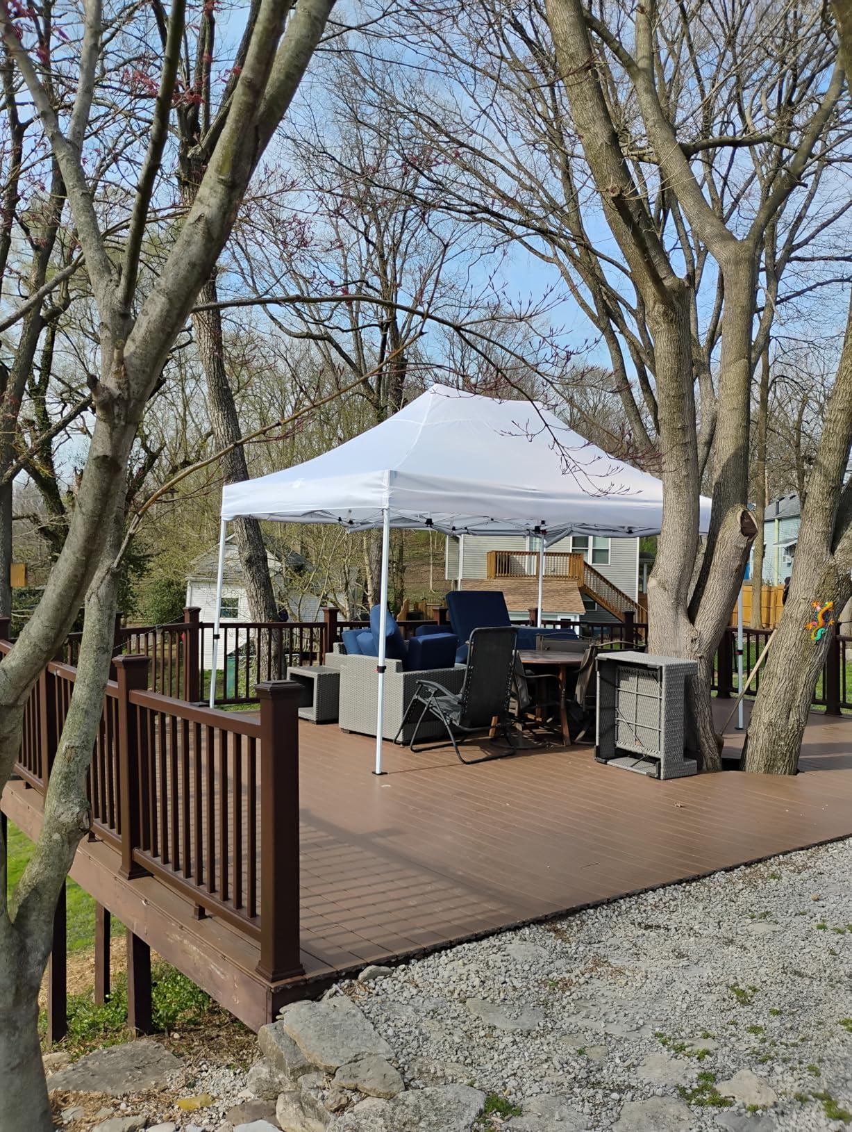 CROWN SHADES 10X10 Commercial Instant Pop Up Canopy, Tall Center, White | 400D Fabric, Enhanced CenterLok Tent, Convenient Wheel Bag, 4 Height Adjustment, 4 Sidewalls customer photo 2