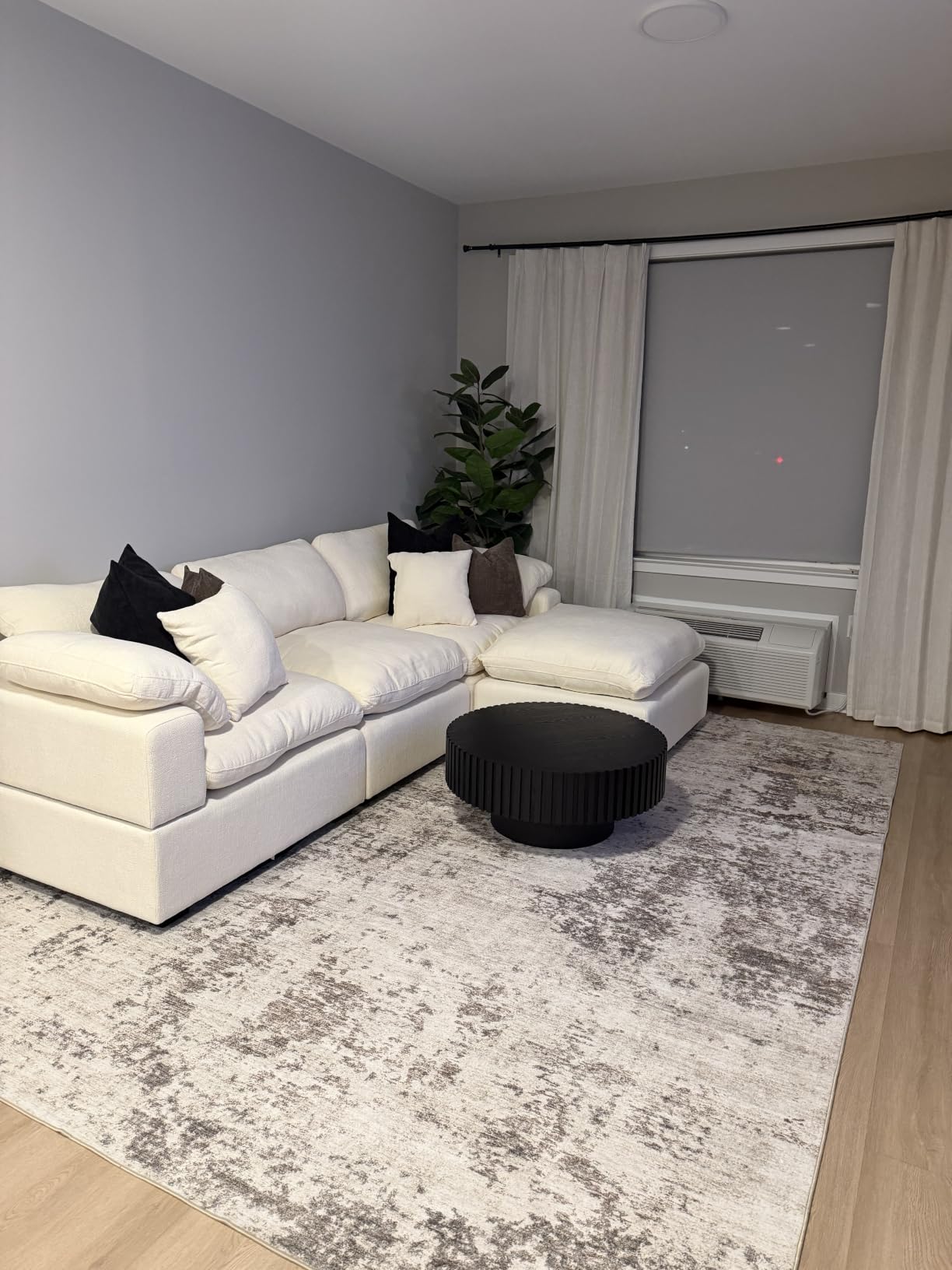 UERMEI 8x10 Area Rug Living Room Rugs - Washable Neutral Modern Abstract Soft Thin Large Rug Indoor Floor Non Slip Rug Carpet for Bedroom Under Dining Table Home Office Decor - Brown Grey customer photo 1