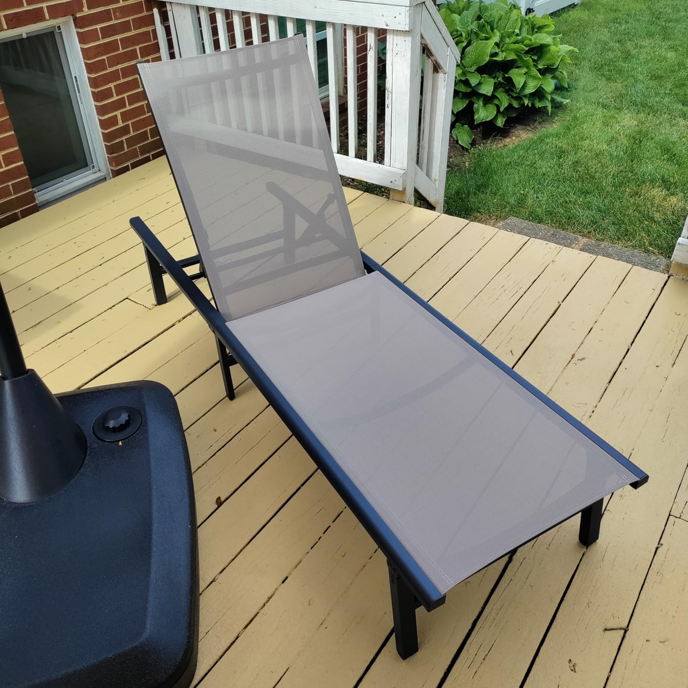 Ciokea Aluminum Chaise Lounge Outdoor - Foldable & Assemble Free Outdoor Lounge Chair with 5 Adjustable Backrest, Patio Lounge Chair for Outside Poolside Beach Pool, Khaki customer photo 1