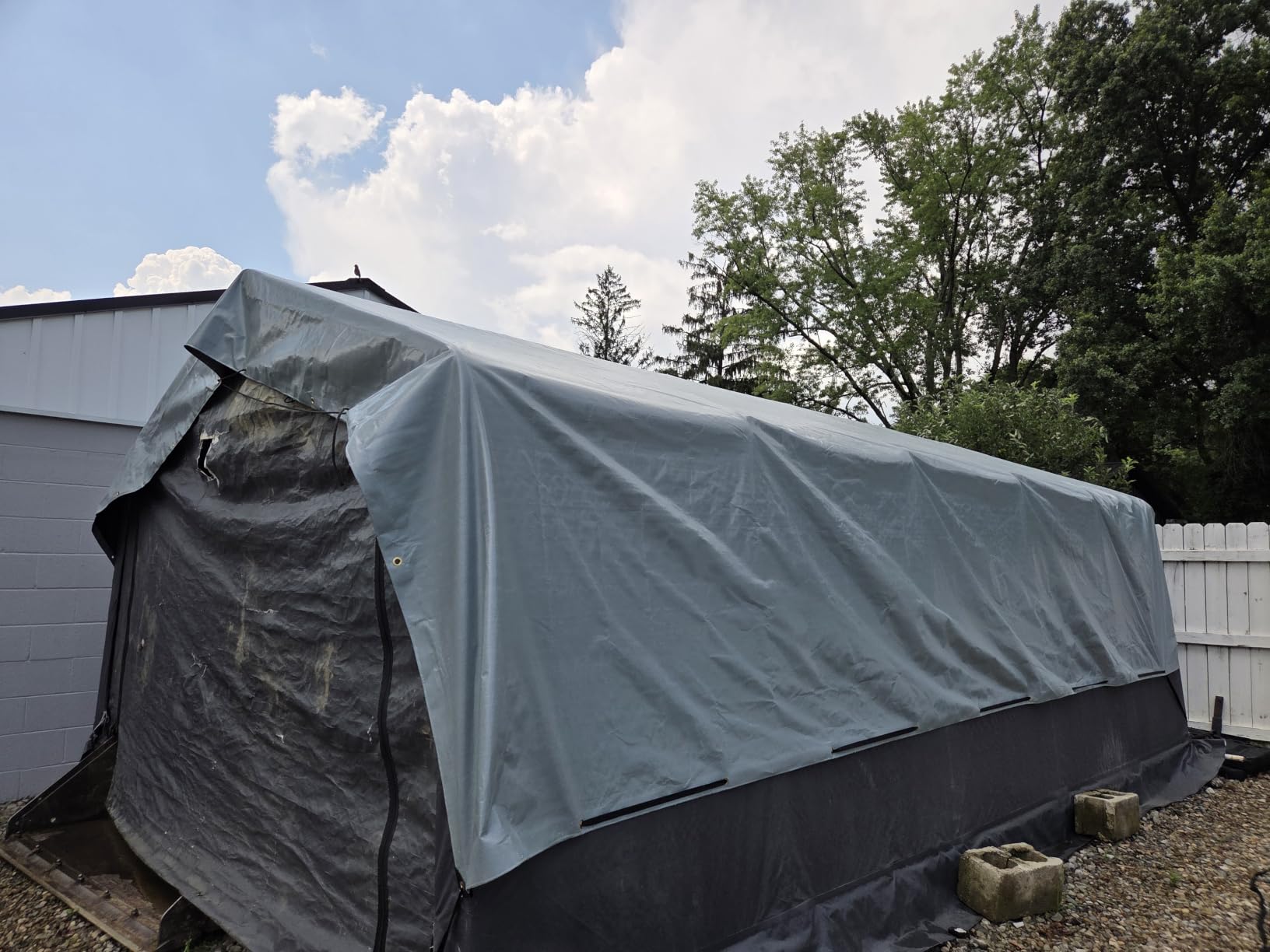 16 Mil 12x20 FT Heavy Duty Waterproof Tarps for Outdoor, Silver | Heavy Duty Tarps with Reinforced Edges & Rustproof Grommets, Waterproof Cover for Roof, Tent, Camping, Pool, Car customer photo 2