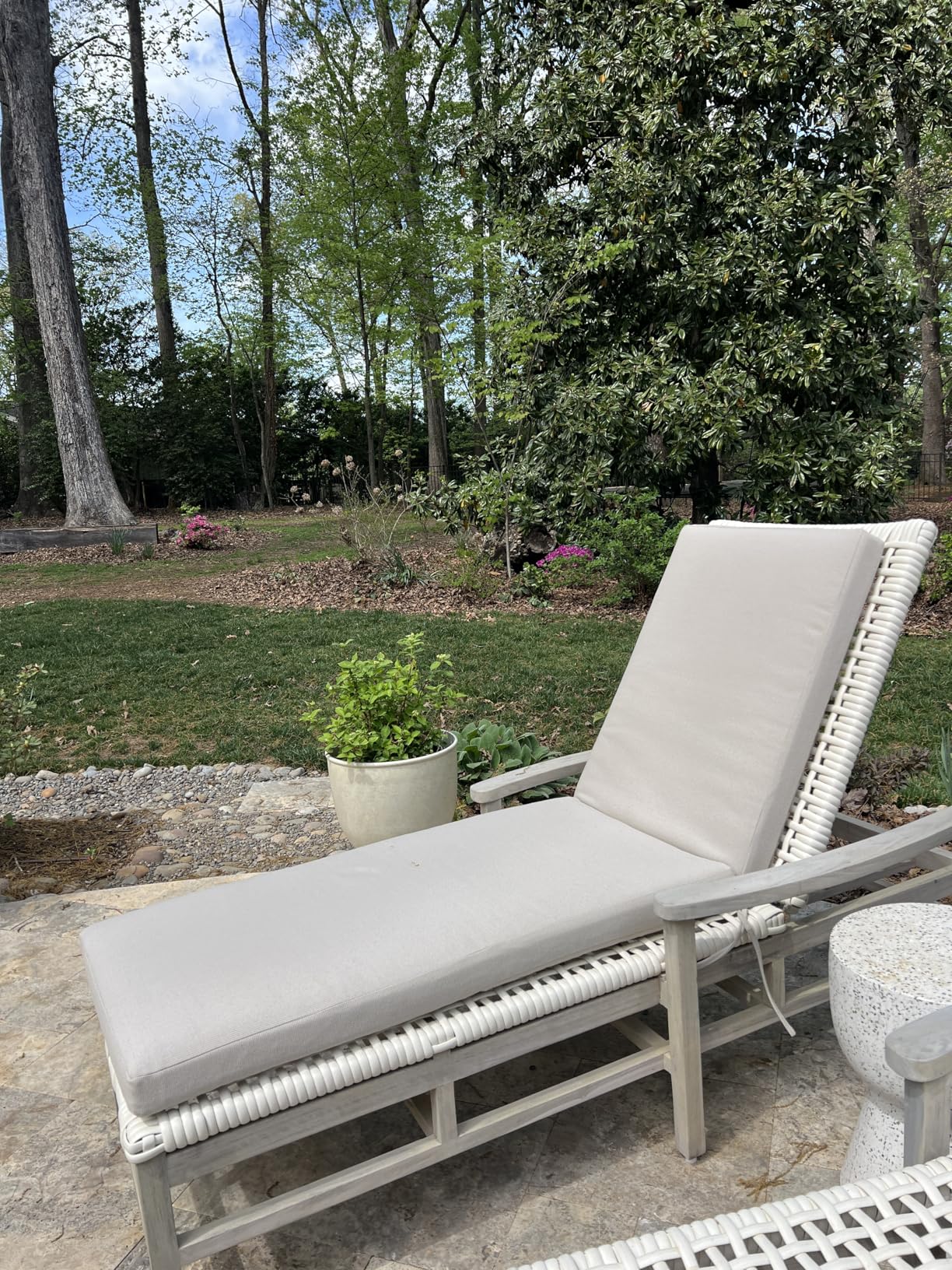 Tommy Bahama Sunbrella Fabric 1-Piece Outdoor Knife Edge Chaise Cushion, 26