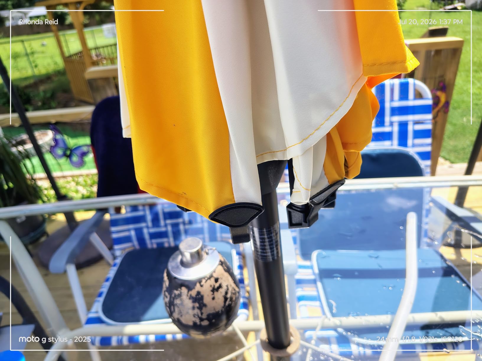 Abba Patio 9FT Lyon Outdoor Patio Umbrella Outdoor Table Umbrella with Push Button Tilt and Crank Market Umbrella 8 Sturdy Ribs UV Protection Waterproof for Garden Deck Backyard Pool, Navy Blue customer photo 1