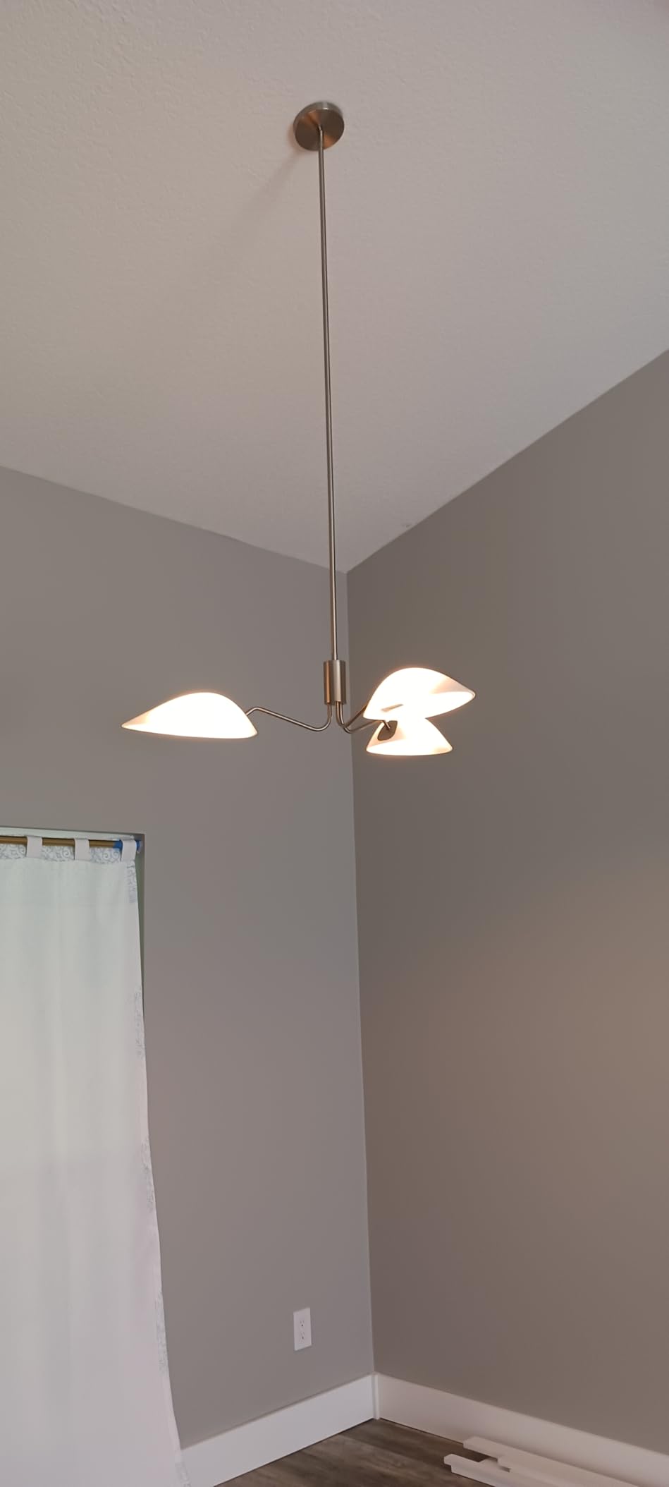 MEXO Modern Glass Chandeliers, Sputnik Chandelier Gold Pendant Lighting Fixture Glass Shade Ceiling Light for Dining Room Kitchen Island customer photo 1