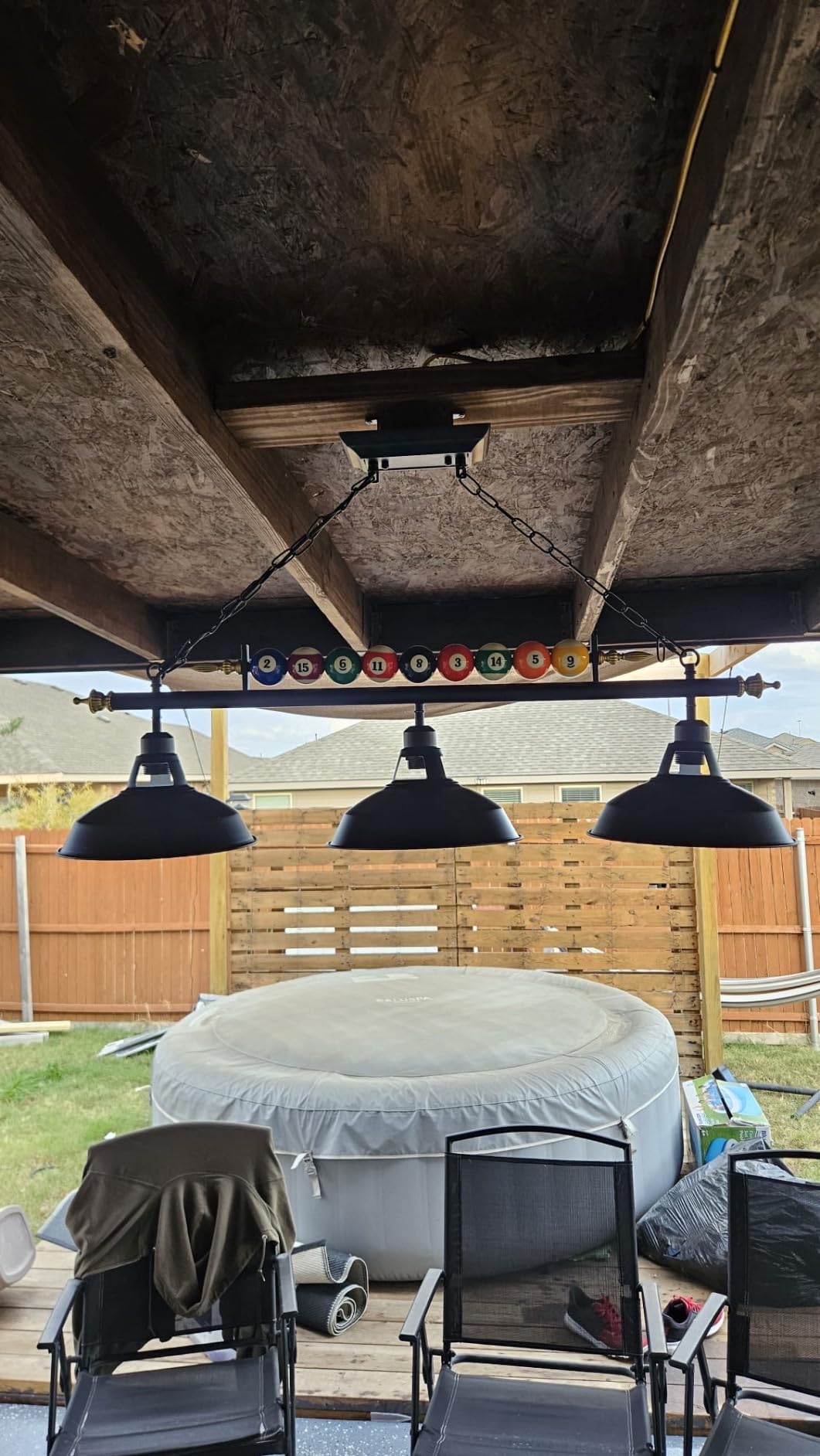 Rossesay Adjustable Pool Table Lights for 7'-8' Billiard Light Hanging Pool Table Fixture Lighting Pendant Lamp with Metal Shades customer photo 2