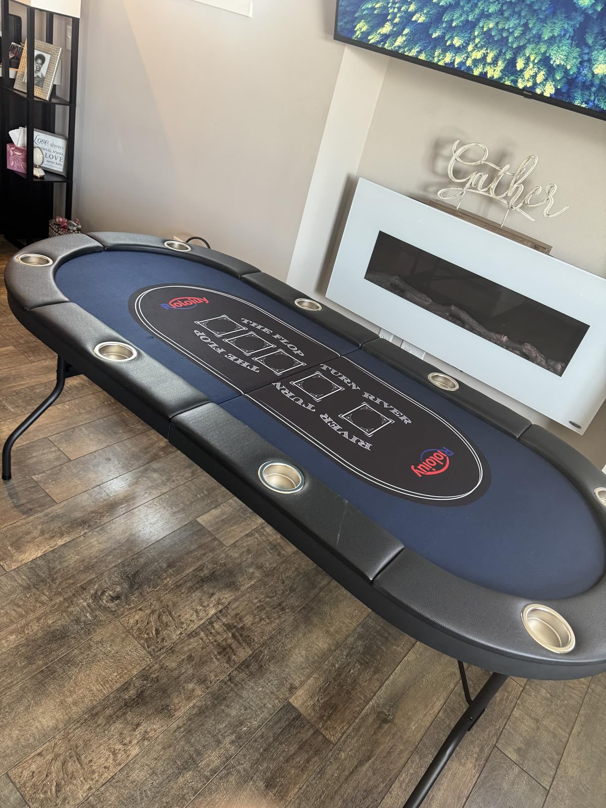 Rioloiuy Poker Table Foldable, 71