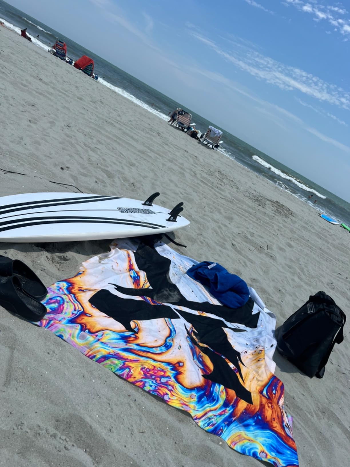 FLOWBOARD Surfboard Softboard Foam - Include (3) Fins 6' Foot Leash and (2) Wood Stringers Inside Board Available in 6' and 7' Short Board and 8' Longboard customer photo 1