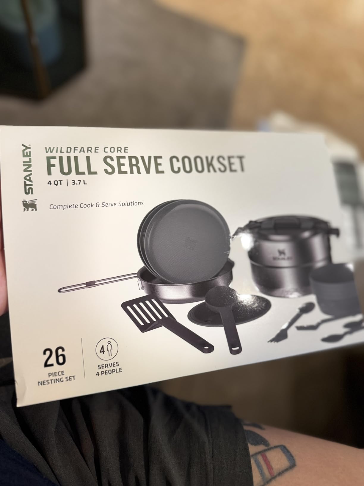Stanley Wildfare Core 26-Piece Complete Camp Kitchen Cook Set | 4 qt Pot with Lid, 8in Fry Pan | 4 Table Settings, Plates, Bowls, Utensils customer photo 2