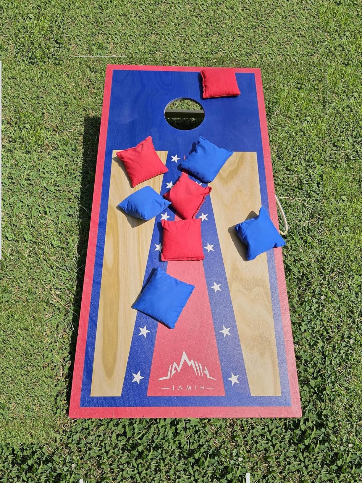 Himal Cornhole Board Set, 4 x 2 ft Regulation with 8 Corn Hole Toss Bags | Wooden Cornhole Outdoor Toss Set for Backyard, Tailgating, Camping & Beach Activities customer photo 1
