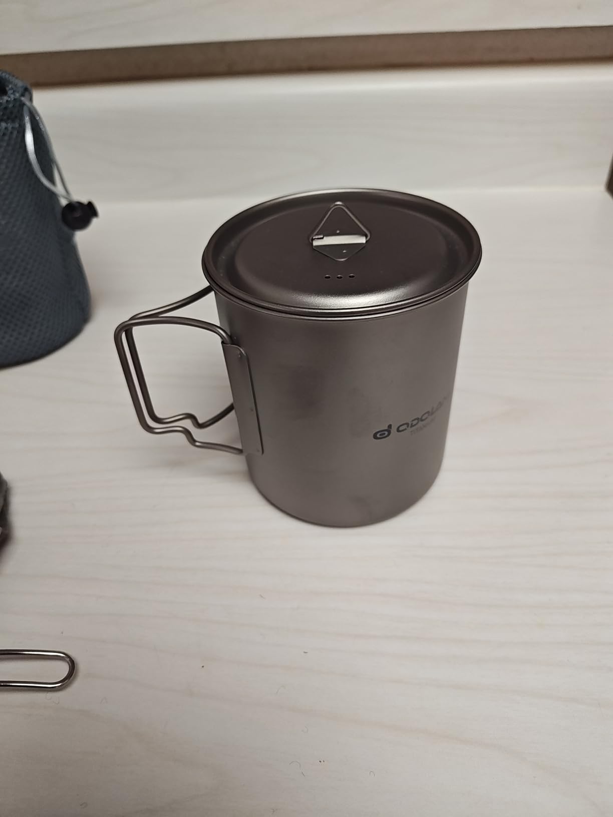Odoland Titanium Camping Cookware 420ML & 750ML Titanium Pot with Lid and Spork Lightweight Camping Pot for Backpacking Hiking Traveling and Picnic customer photo 1