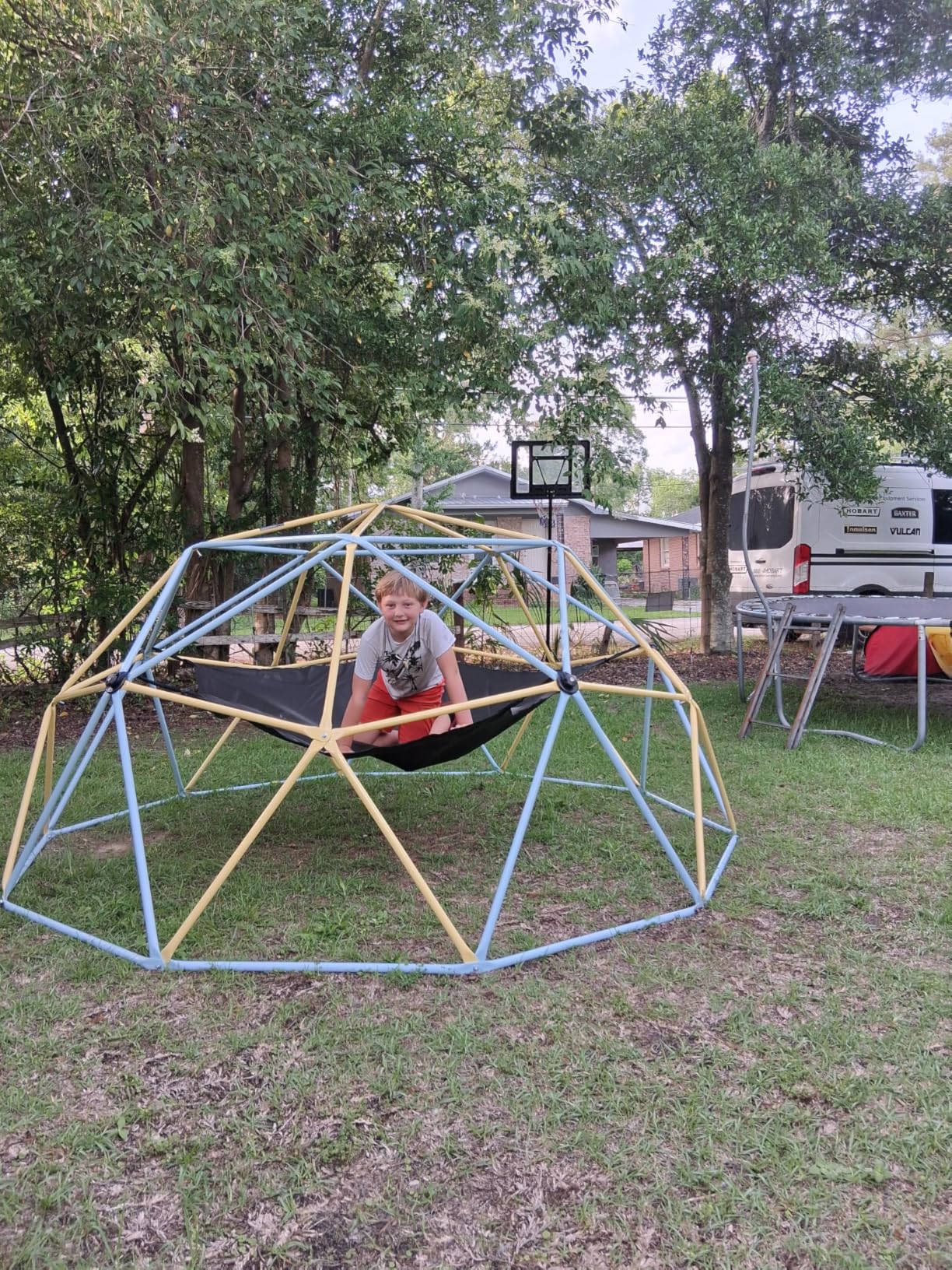 VEVOR Climbing Dome, 10FT Geometric Dome Climber with Hammock and Swing, Jungle Gym Supports 750LBS and Easy Assembly for Kids 3 to 10 Years Old, with Climbing Grip, Outdoor Backyard Play Equipment customer photo 1