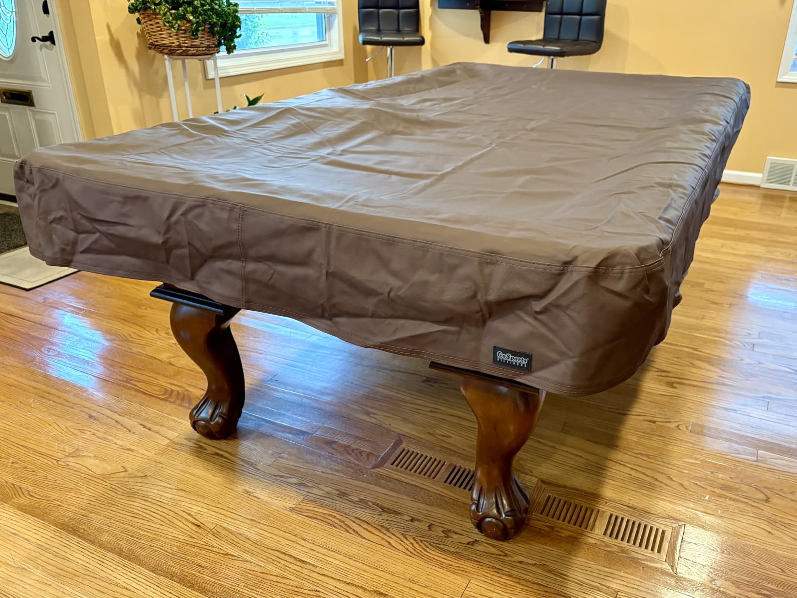 GoSports 6, 7, 8 & 9 ft Premium Leatherette Pool Table Cover - Waterproof & Tearproof - Heavy Duty Indoor & Outdoor Billiard Table Cover customer photo 1