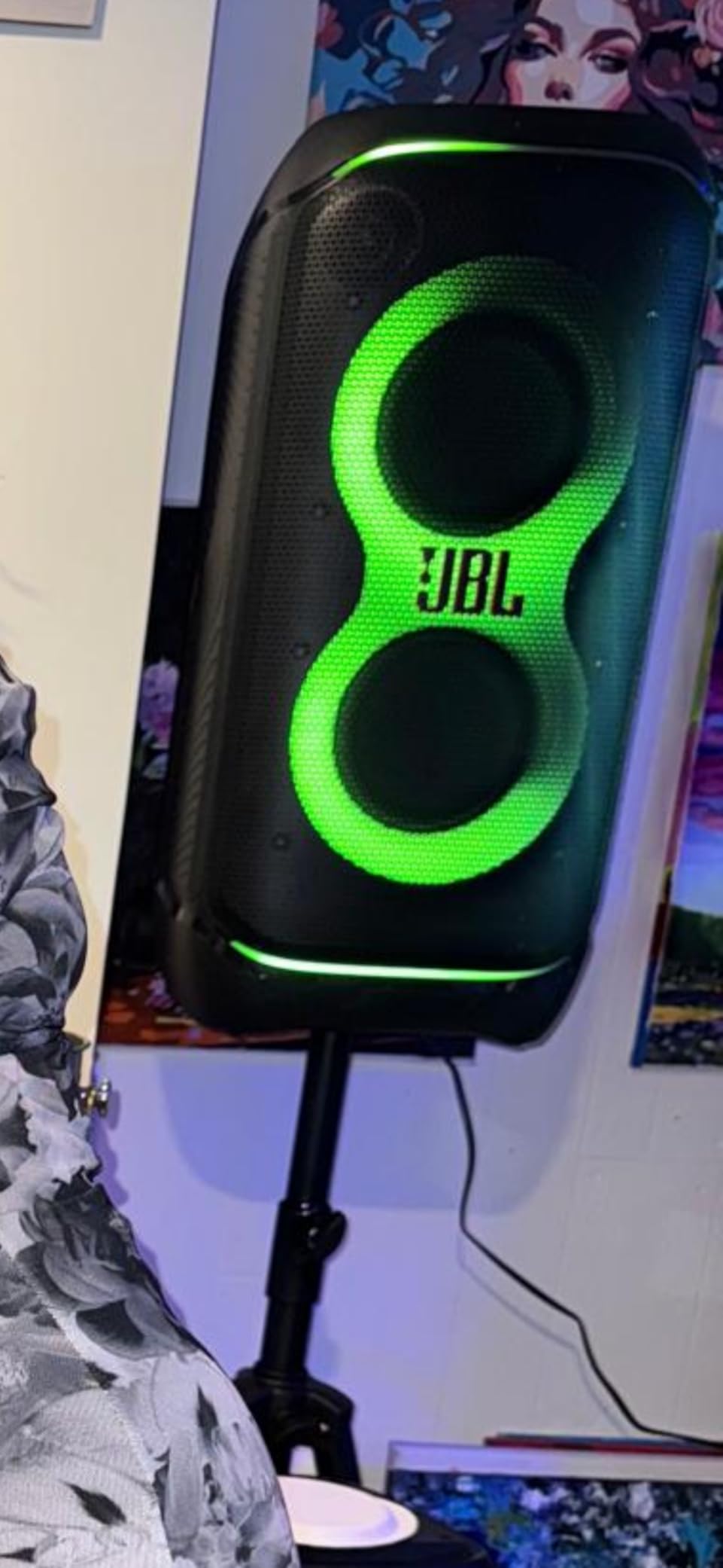 JBL PartyBox 330 (Black) 280W Portable Wireless Speaker Karaoke Bundle | Splash Proof Speaker - 18 Hours of Playtime - Powerful Sound and Deep Bass + Two Microphone System + AUX Cable customer photo 2