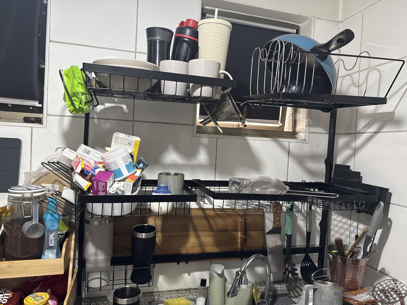 ADBIU Over The Sink Dish Drying Rack (Expandable Height and Length) Snap-On Design 2 Tier Large Dish Rack customer photo 1