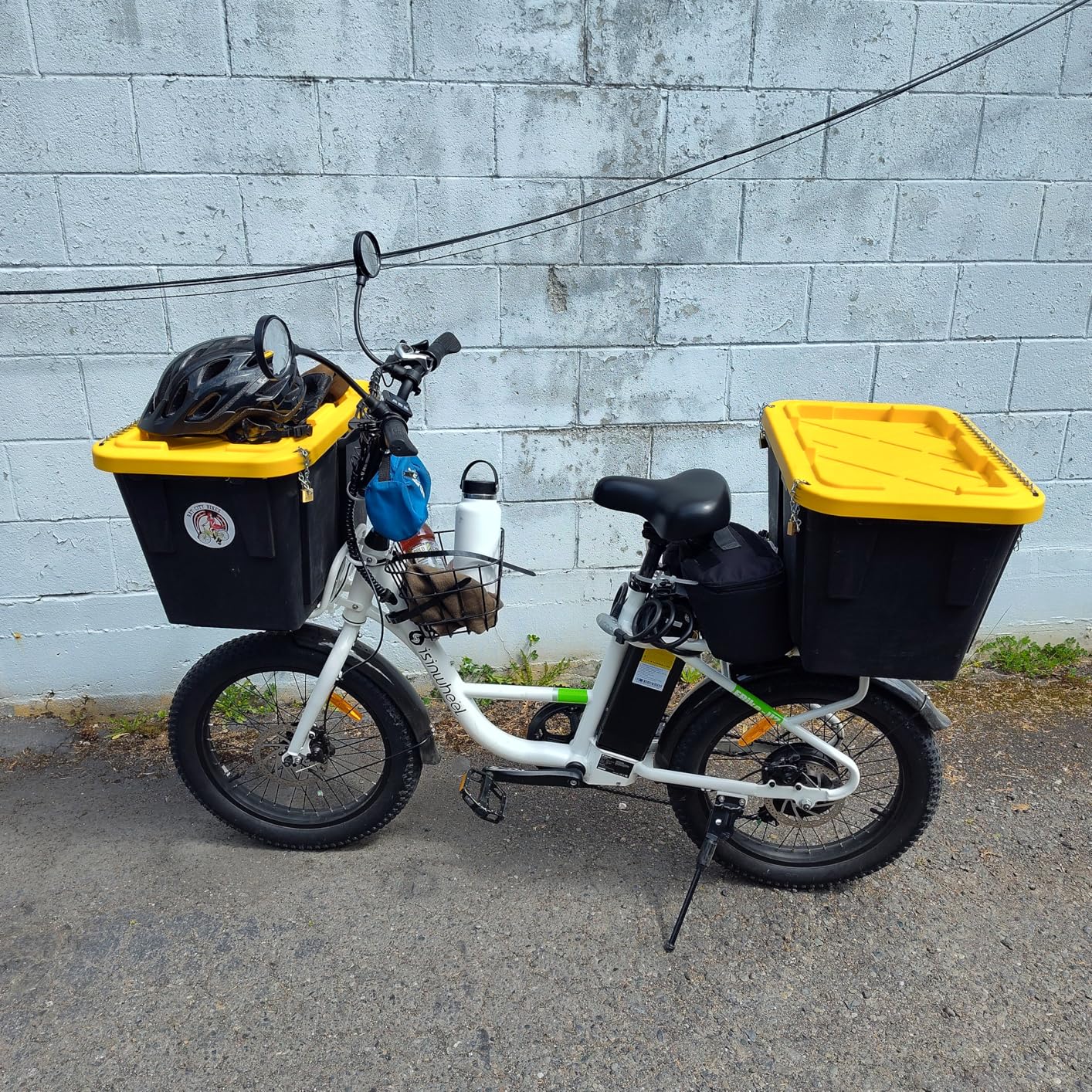 isinwheel U7S Electric Bike for Adult, Peak 1500W Motor 48V 20Ah Battery Up to 20+ MPH & 80 Miles Step-Thru Cargo Ebike, 7-Speed All Terrain Fat Tire Front Suspension E-Bike customer photo 2