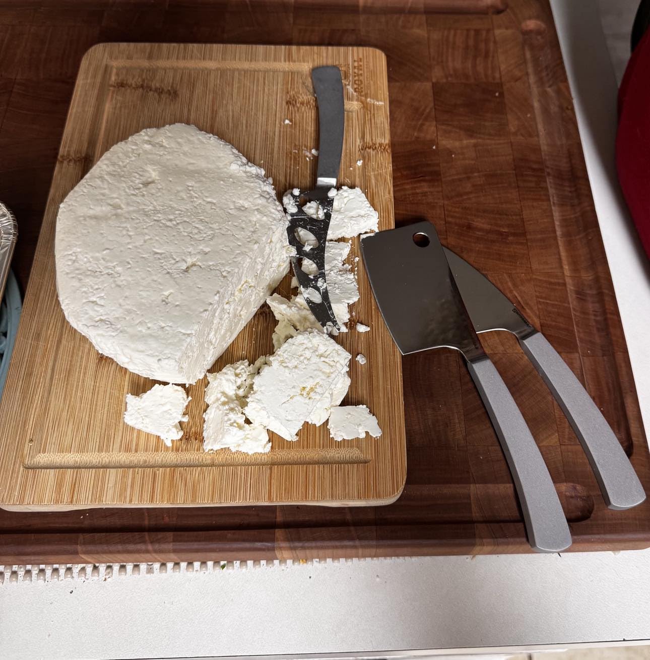 Swissmar Barcelona 3-Piece Cheese Knife Set - Stainless Steel Cheese Cleaver, Moist Cheese Knife & Parmesan Knife with Sand-Blasted Handles, Gift Boxed for Entertaining or Gifting customer photo 1