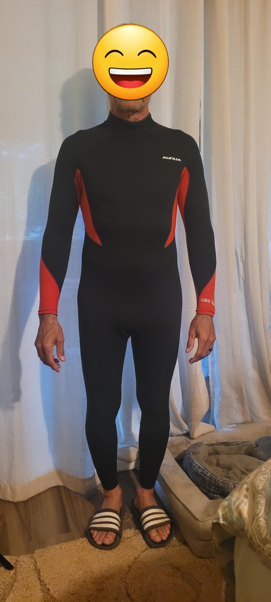 Mens 5mm Full Wetsuit Ultra-Stretch Neoprene Surfing Diving Suit | GBS Seams Thermal Wetsuits, Neoprene Back Front Zipper for Surfing, Swimming customer photo 1