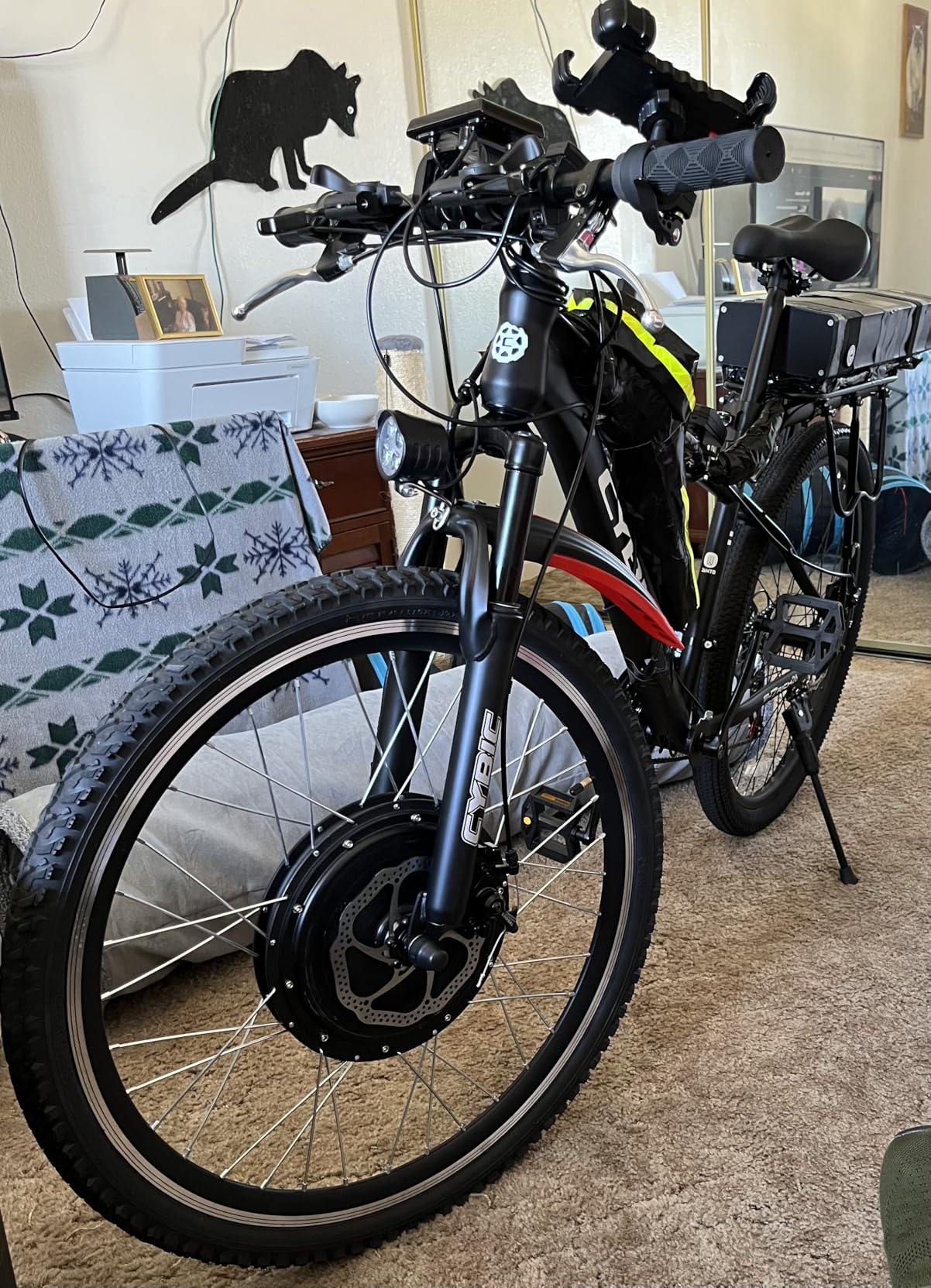 CYBIC 26 Inch Mountain Bike for Adults Men & Women, 21 Speed Hardtail Steel Frame MTB with Disc Brakes - Ideal for Trail, Commuting & Off-Road Riding in Black, Blue, Orange customer photo 2