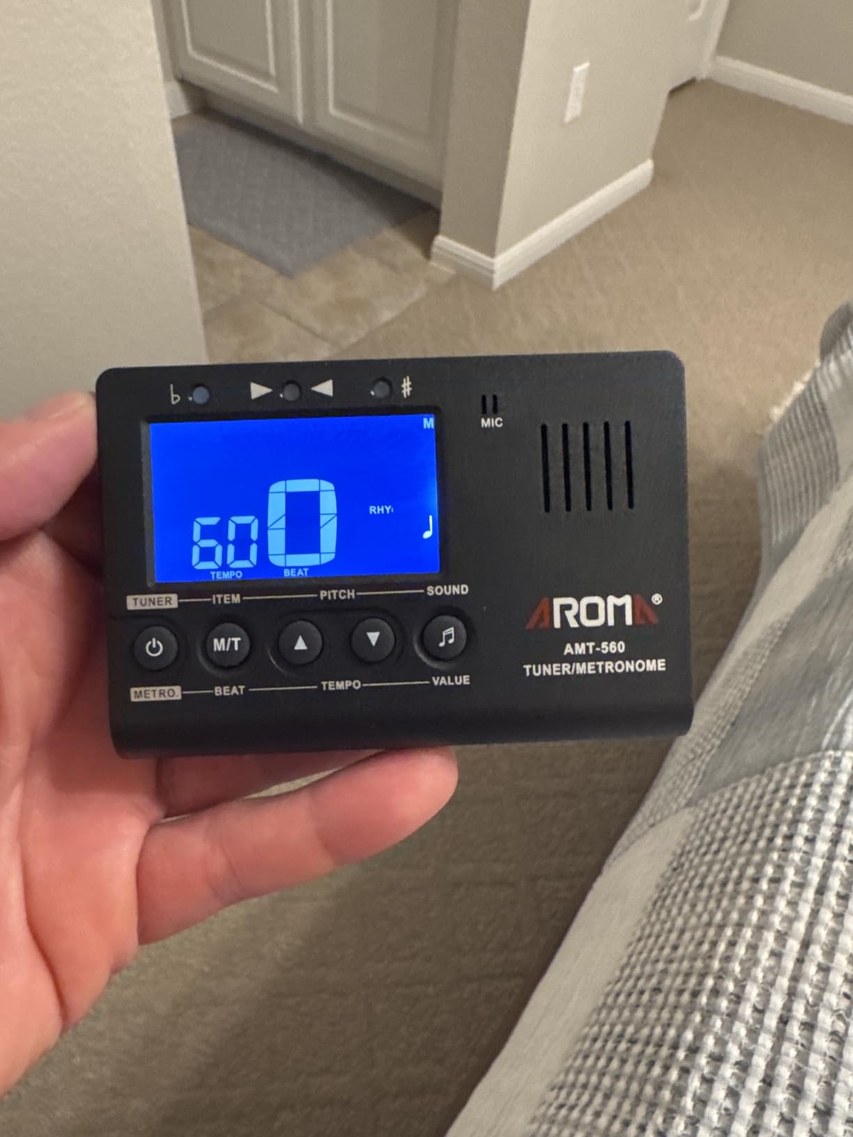Ulumac Aroma 3 in 1 Digital Metronome Tuner for All Instruments - Guitar, Piano, Violin, Bass, Ukulele, Trumpet, Flute, Clarinet - Accurate Chromatic Tuner, Metronome, Tone Generator, Easy Operation customer photo 2