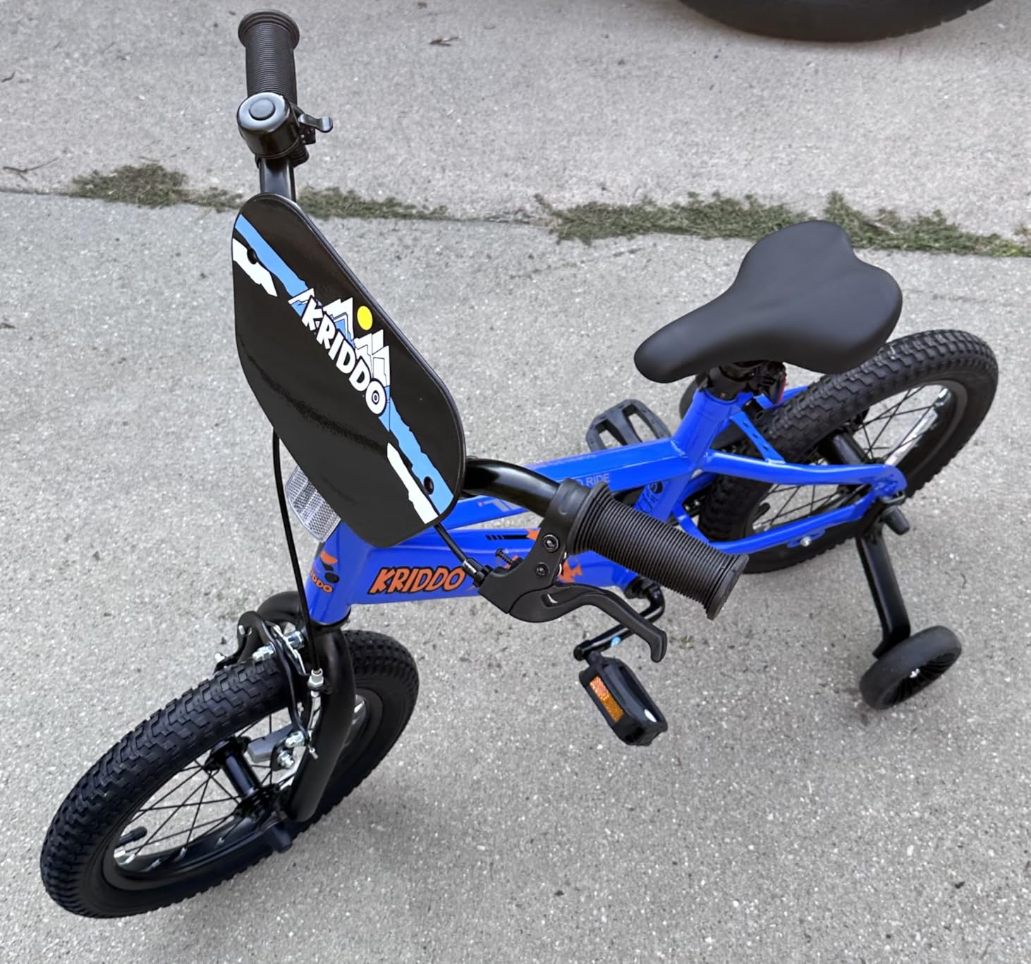 KRIDDO 14-16 Inch Kids Bike for Ages 3-8, Boys and Girls Bicycle with Removable Training Wheels, Bicycle for Kids with Hand Brake & Coaster Brake, Adjustable Height, DIY Name Plate customer photo 2
