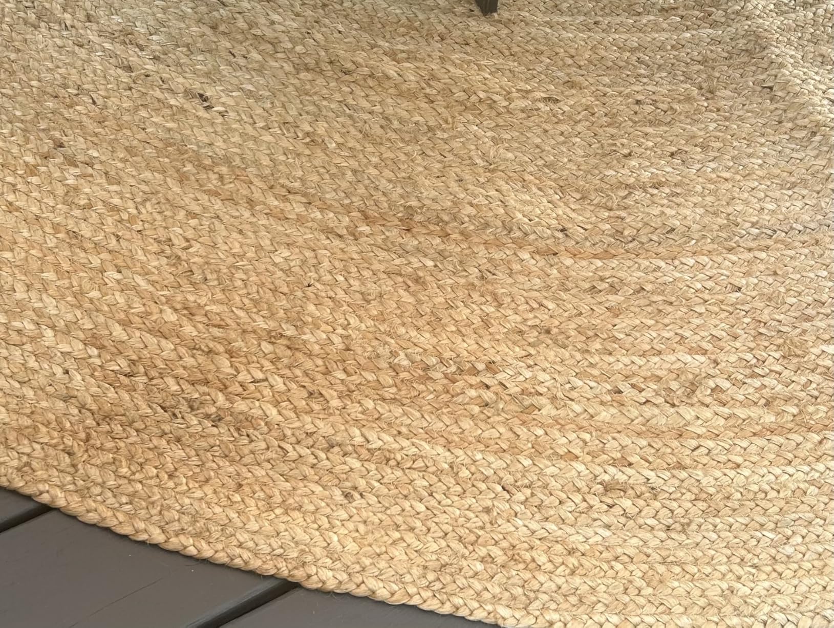 Hand Braided 8'x10' Jute Area Rug - Premium Eco Friendly Natural Fiber Farmhouse Style Rugs for Living Room, Bedroom, Dinning Room, Hallway, Office customer photo 2
