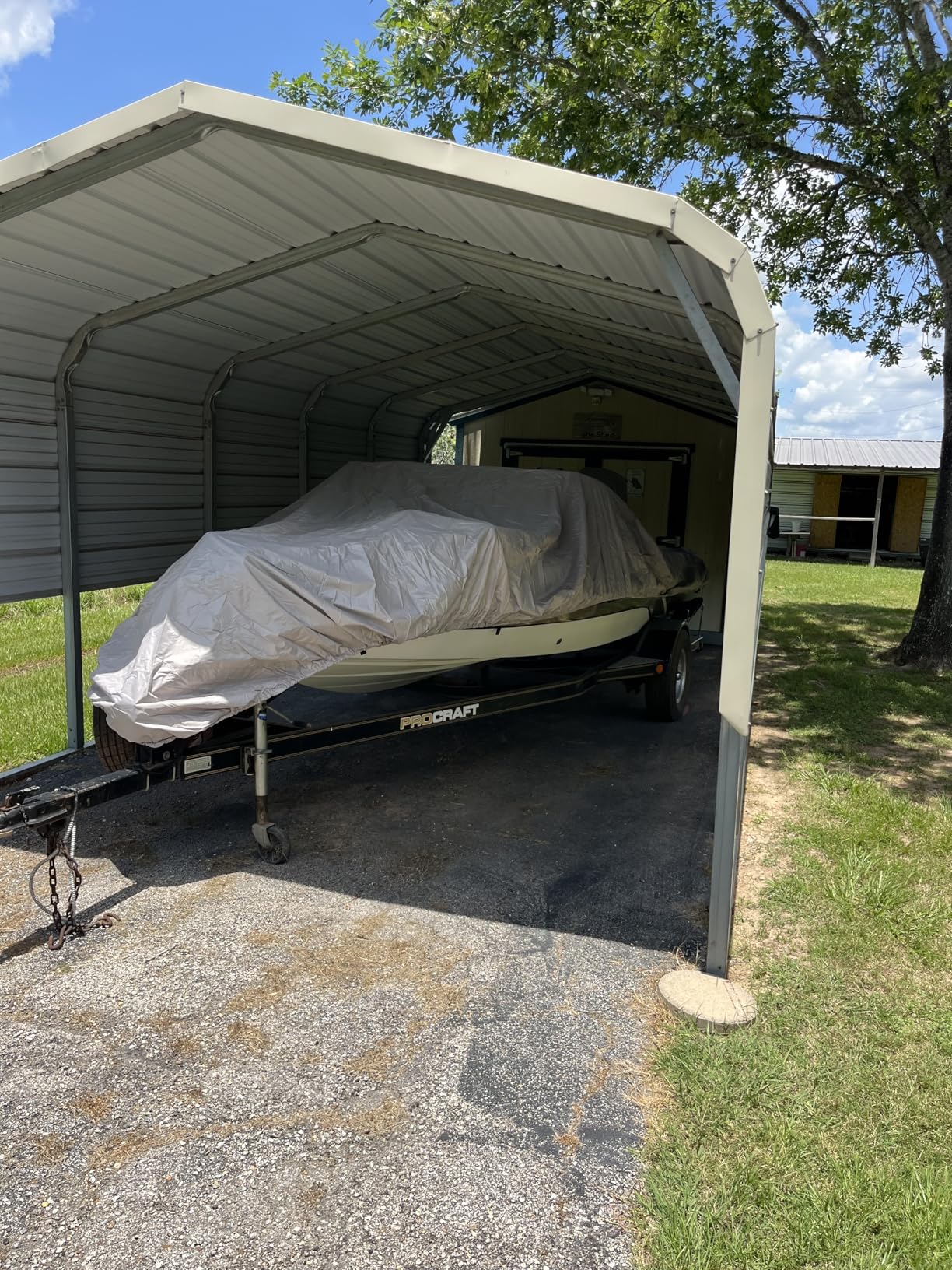 Boat Cover 15-17 ft, Heavy Duty 900D Waterproof V-Hull Boat Cover for Bass Tracker Boats Up to 92 Inch, Trailerable 16 17 18 ft Foot Boat Cover with Motor Cover, Black customer photo 2