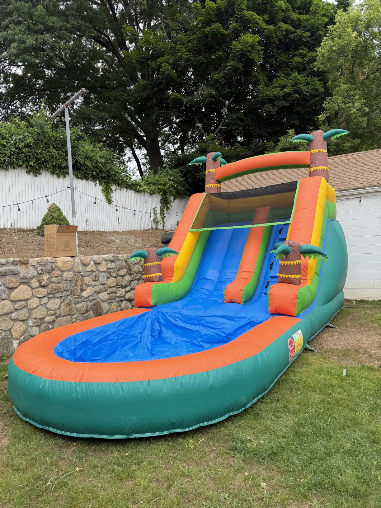 22.5ft(L) Commercial Water Slide for Adults Kids(Double Slides&Big Splash Water Pool),100% PVC Adult Inflatable Water Slide with Blower Great for Outdoor Summer Fun,Backyard Party-22.5x10.8x12.3ft customer photo 1