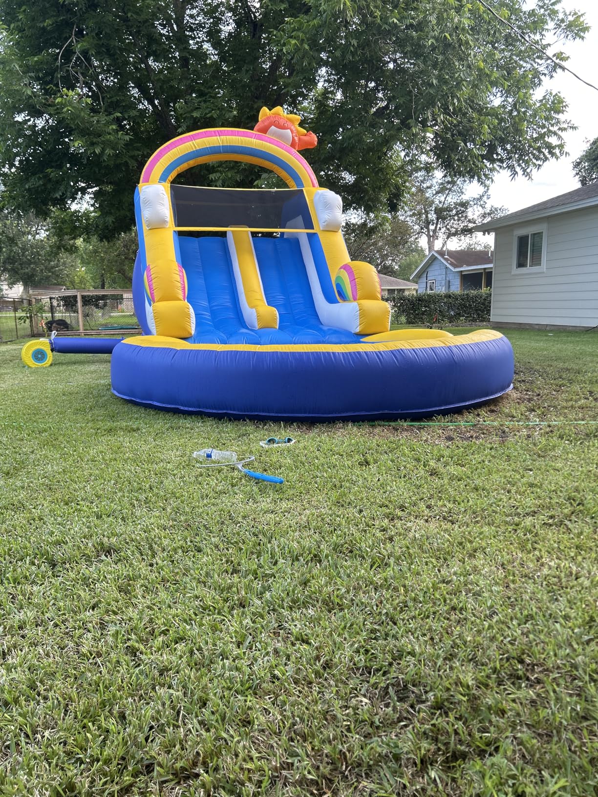 22.5ft(L) Commercial Water Slide for Adults Kids(Double Slides&Big Splash Water Pool),100% PVC Adult Inflatable Water Slide with Blower Great for Outdoor Summer Fun,Backyard Party-22.5x10.8x12.3ft customer photo 2