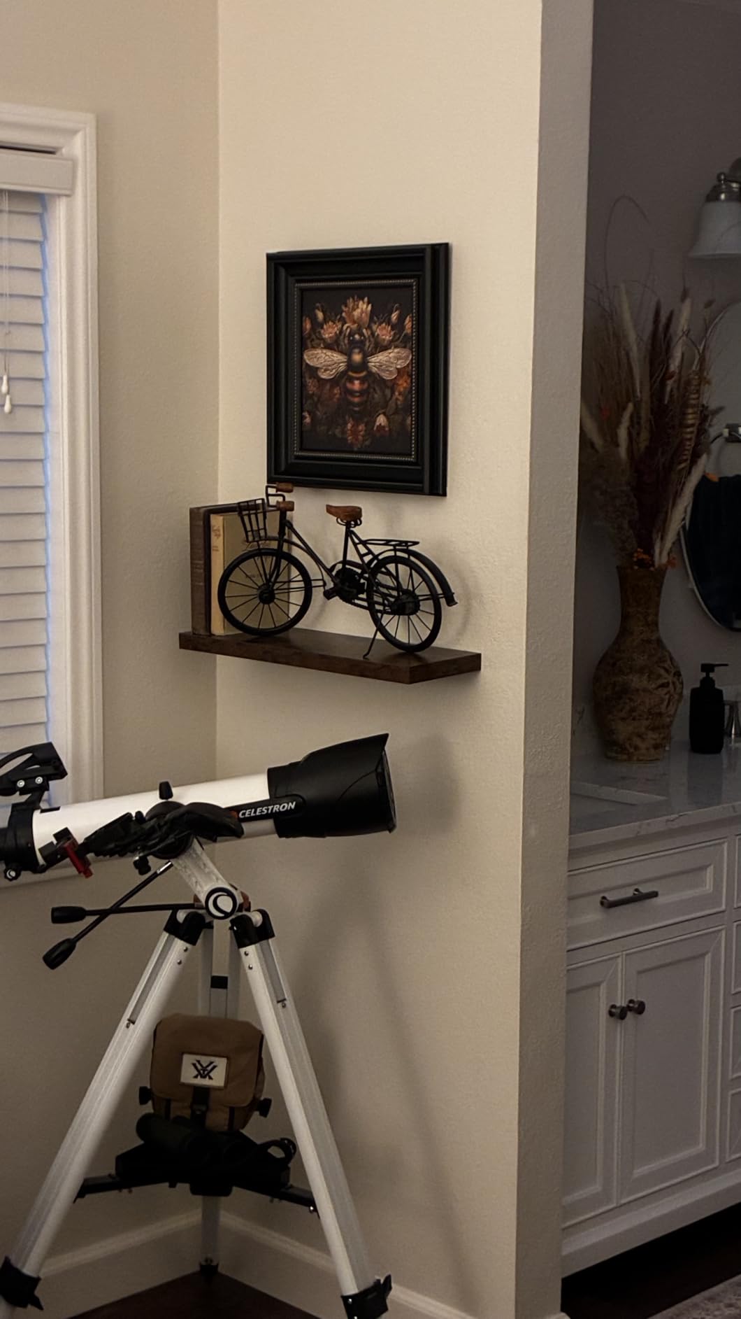 BAYKA Floating Shelves Set of 2, 22.5 inches Farmhouse Rustic Wood Wall Mounted Shelves for Bathroom, Bedroom, Living Room or Kitchen, Hanging Shelf Decor Book with 22lbs Capacity, Rustic Brown customer photo 2