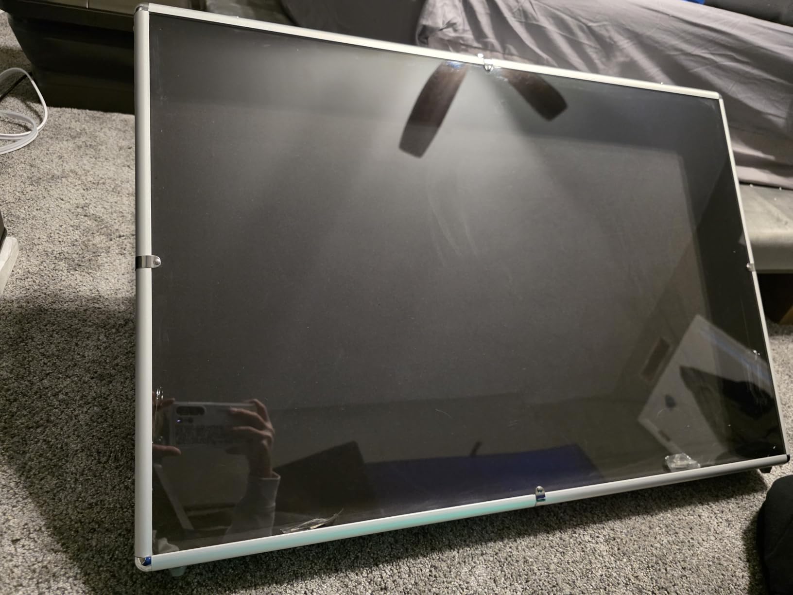 34 in X 22 in Silver Card Show Display Case Large Aluminum, Trading Card Display Case Suitable for Sports Card/TCG/Jewelry Collection, 1-Year Coverage customer photo 1