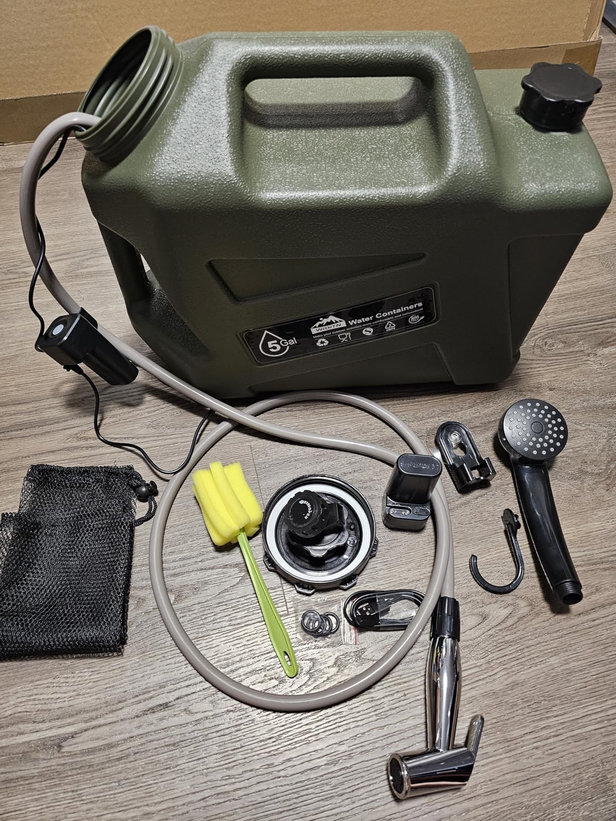 Portable Camping Shower with Water Jug, Electric Rechargeable Camping Shower customer photo 2