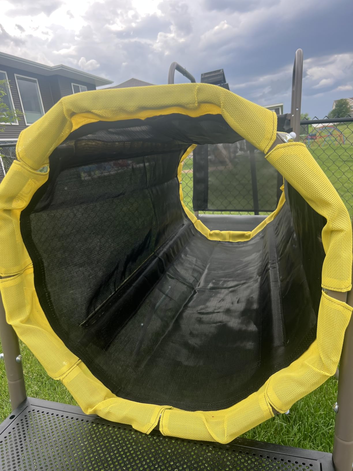 Hapfan Swing Set with Slide, Crawl Tunnel and Monkey Bars for Backyard - 5 in 1 Jungle Gym: Saucer Swing, Belt Swing, Slide, Tunnel, Monkey Bar, Galvanized Pipe, ASTM/CPSC Compliant customer photo 2