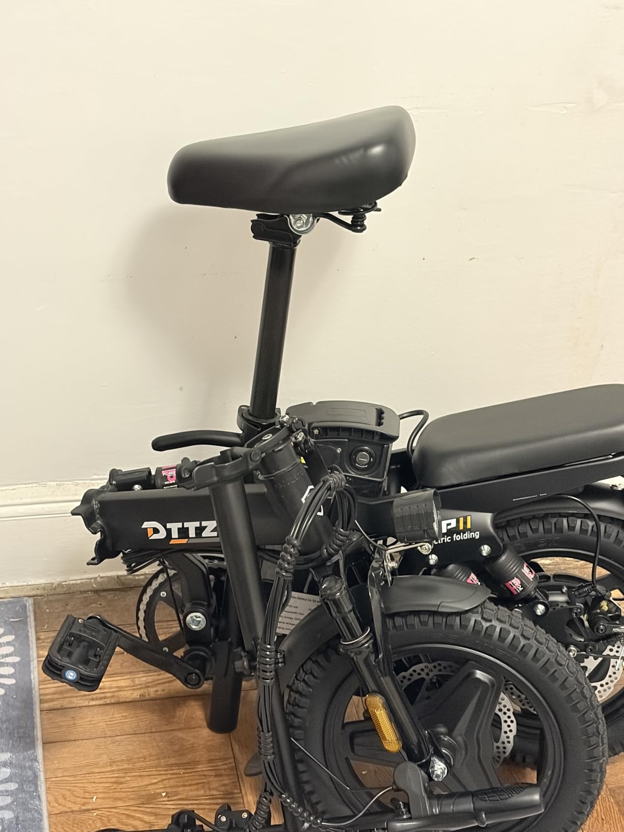 DTTZH Foldable Ebike with Keyless Ignore, 1000/2000W, 52V 25Ah/48V 15Ah, Max 60-80 Miles Range Folding Electric Bike, 14