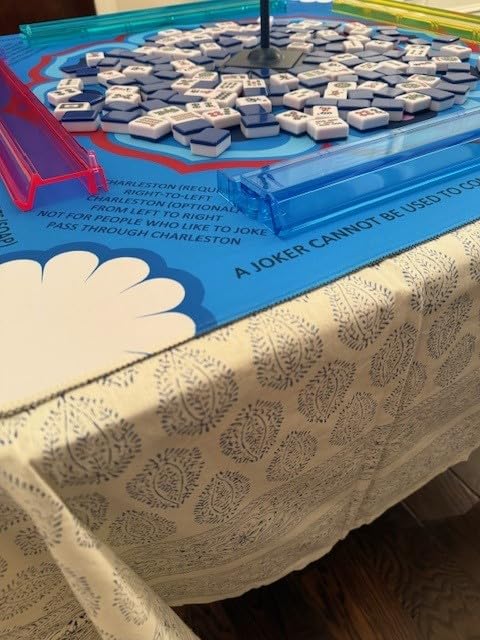 TIASUSAN American Mahjong Tile Set, 166 Blue Tiles, Bag and Mahjong Accessories, 4 All-in-One Rack/Pushers customer photo 2