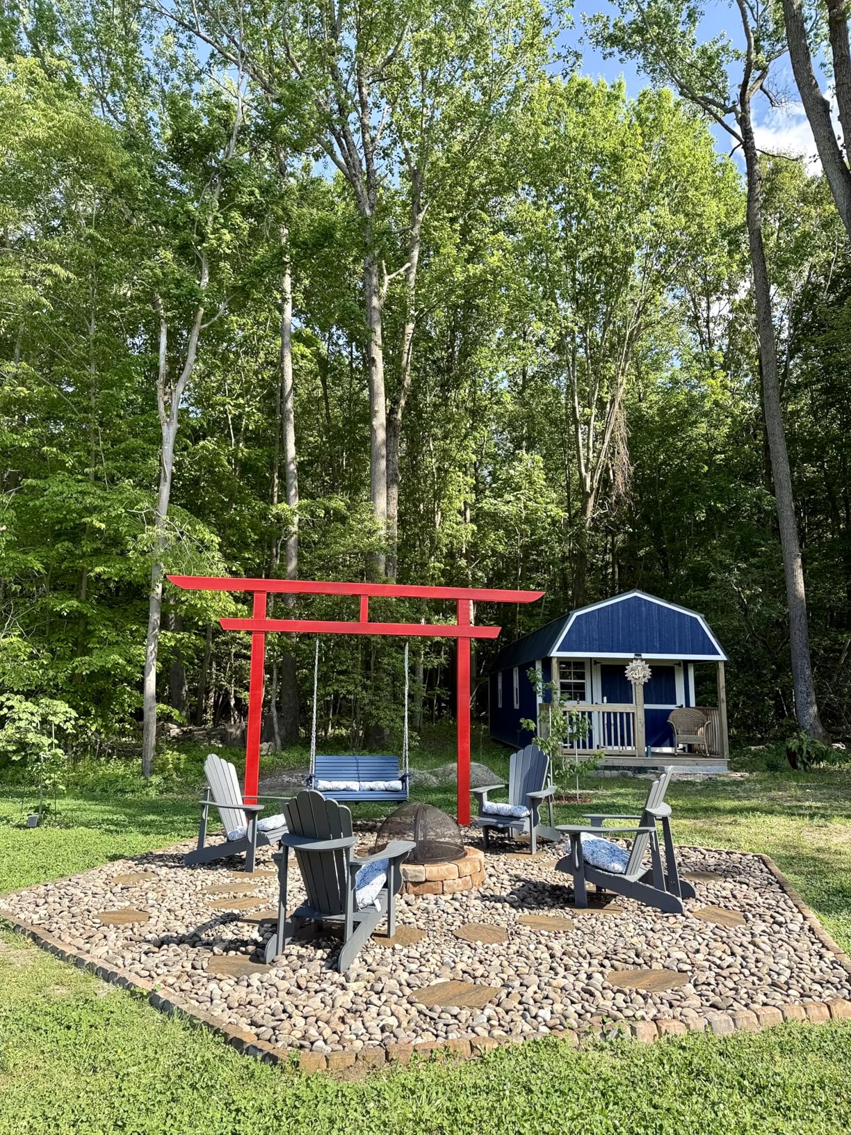 HDPE Porch Swing with 18/8 Stainless Steel Bolts, Ergonomic Design, Ultra Weather-Resistant, Heavy Duty 1200 LBS, for Outdoor Patio Garden Yard (Vanilla White) customer photo 2