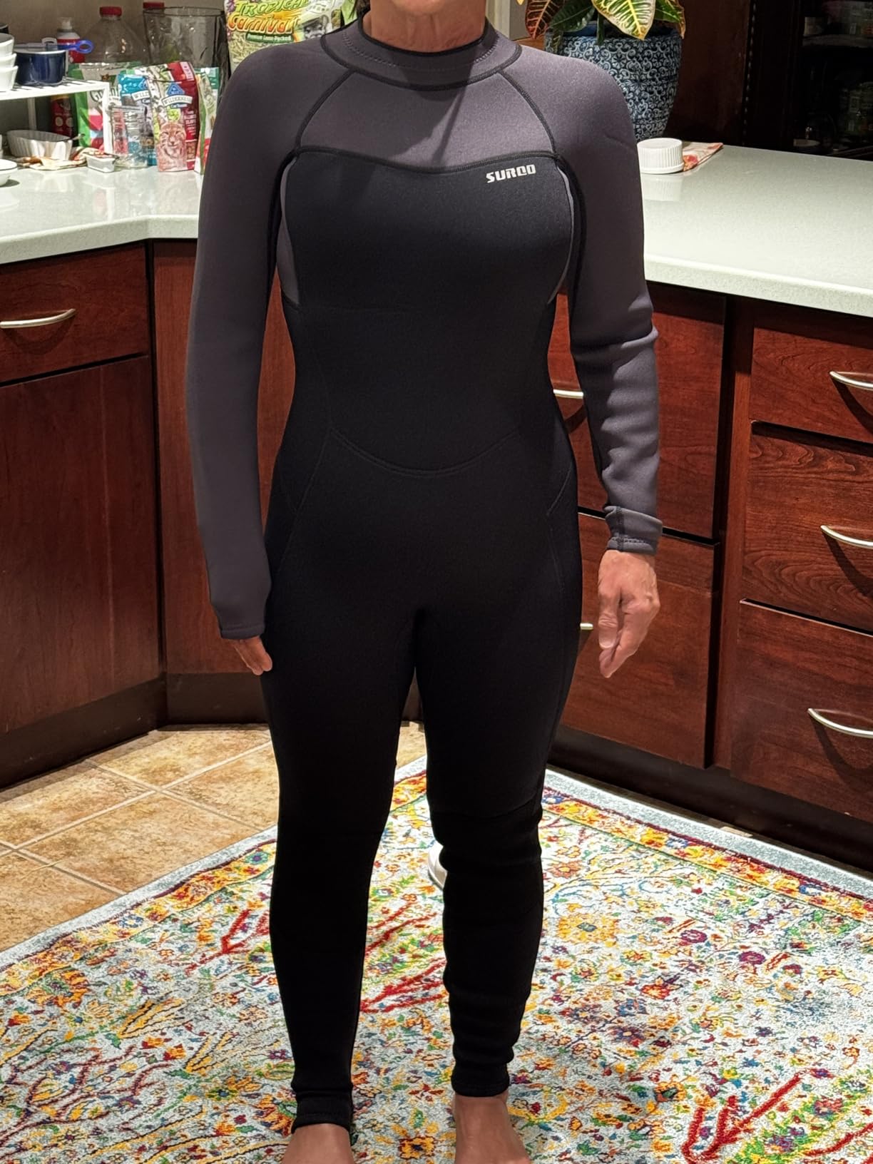 Wetsuit Women 3/2mm Neoprene - Plus Size & Tall, Full Body Thermal Wet Suit in Cold Water Surfing, Swimming & Diving customer photo 2