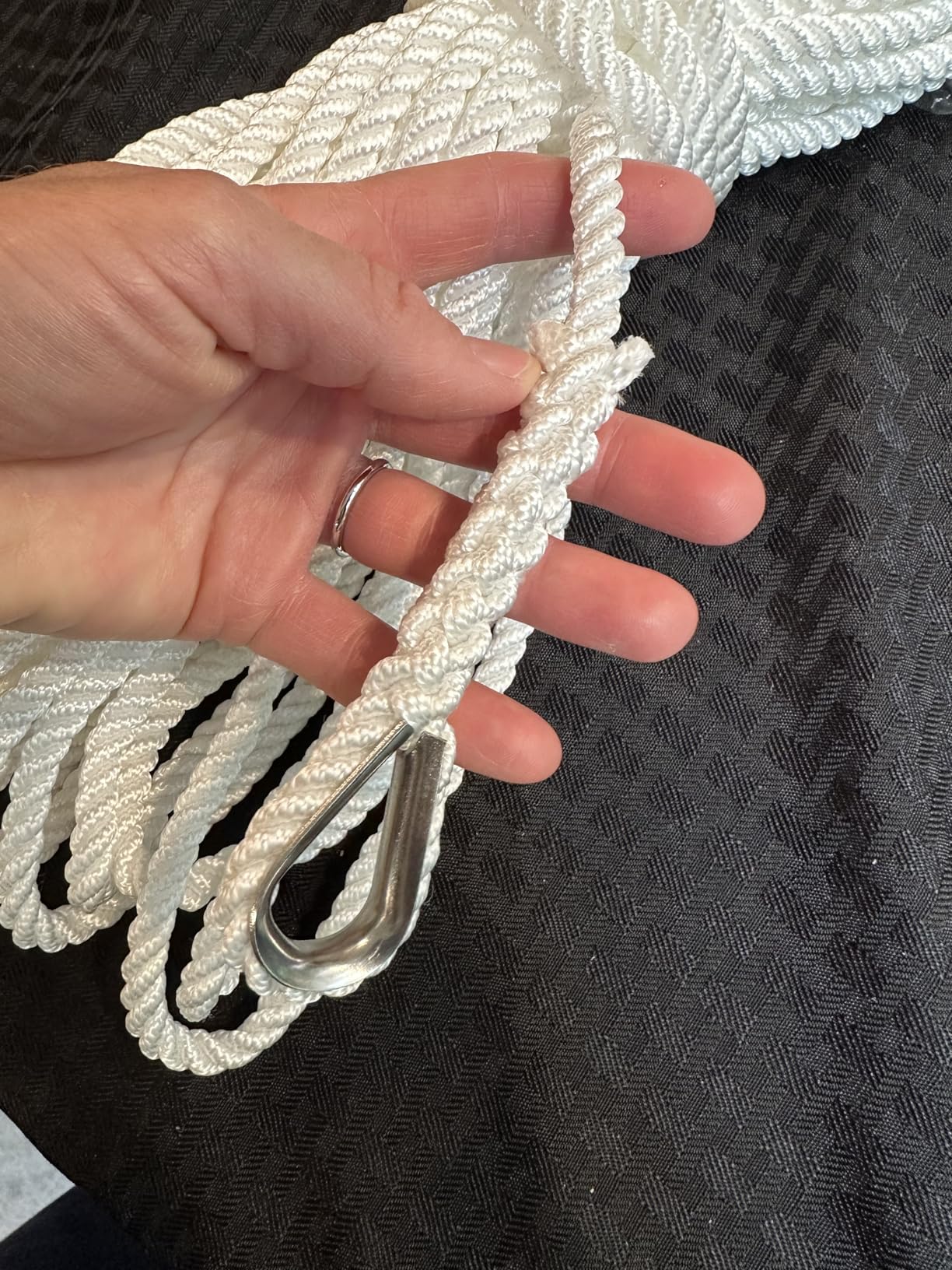 JY PERFORMANCE 5/8/10/13 lb Boat Anchor Kit with Chain, Rope and Shackles | Boat Anchor Kit for 8-16/12-22/16-26/20-32 ft Pontoon, Dinghy, Fishing and Bass Boats customer photo 2