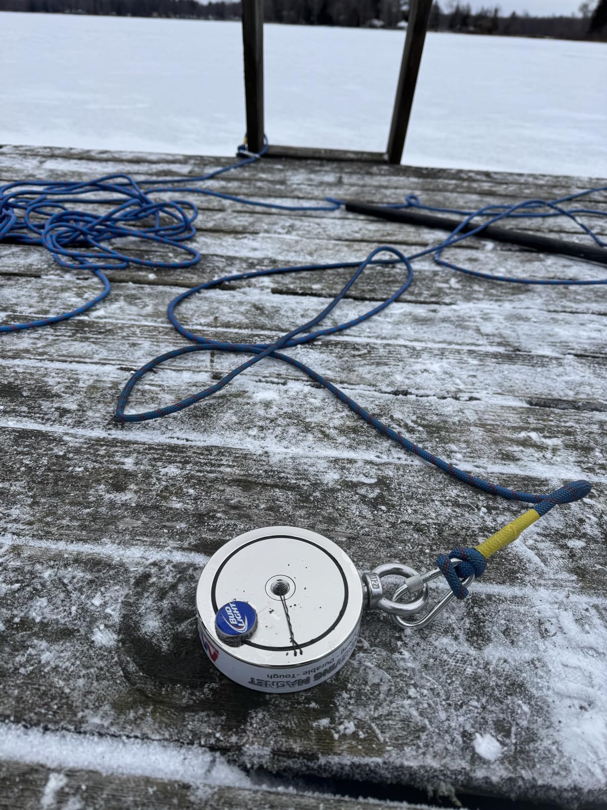 Magnetpro 3000LB's Complete Double Sided Fishing Magnet Kit | Retrieving Magnet Kit Includes Strong Neodymium Magnets, Durable 65ft Rope, Carabiner, Gloves, Grappling Hook & Carry Case customer photo 1