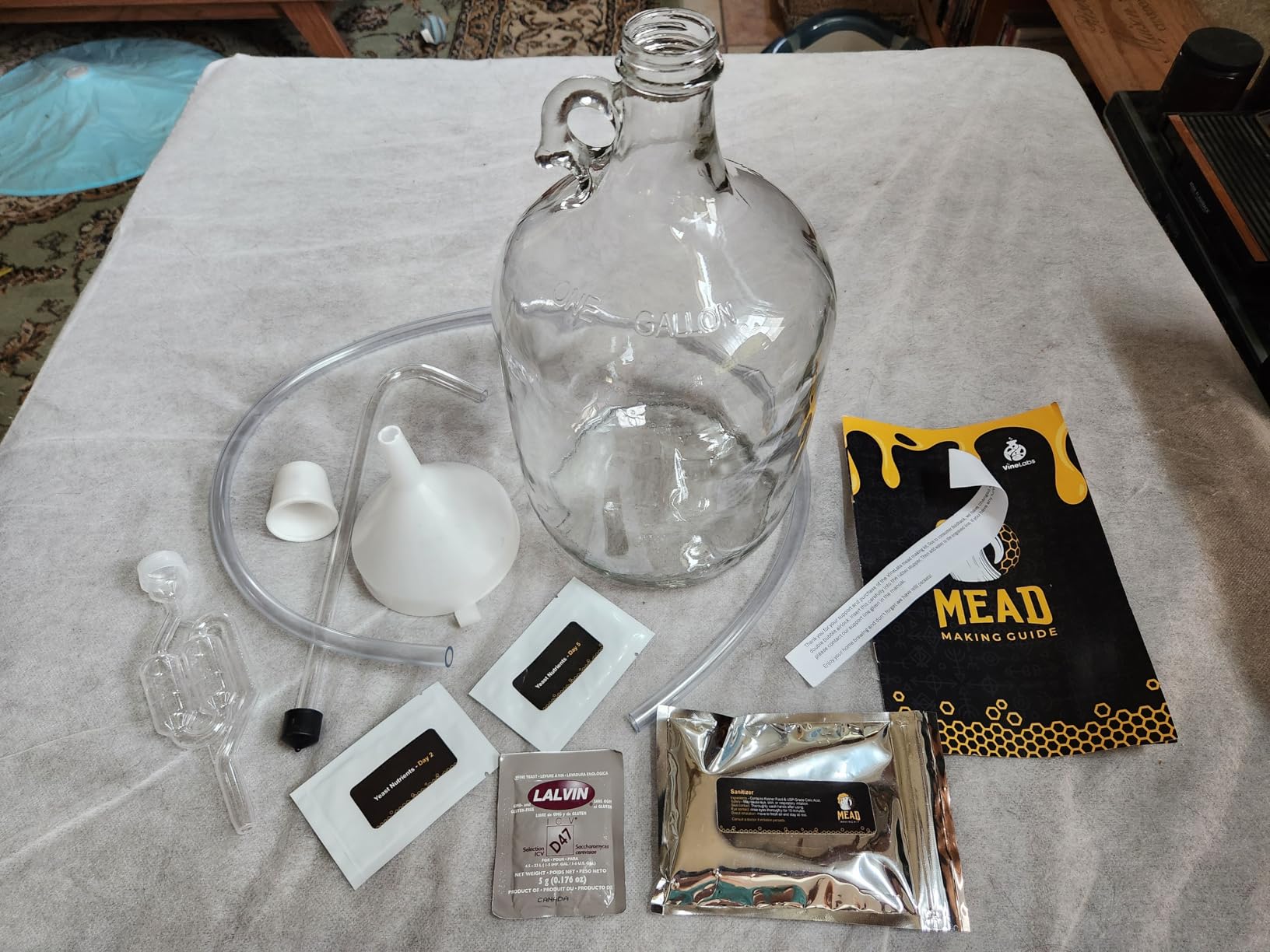 Ultimate Honey Mead Making Kit with Yeast and Starter Home Brew Accessories, Reusable, Step-by-Step Brewing Process, 1 Gallon, Made in the USA customer photo 1