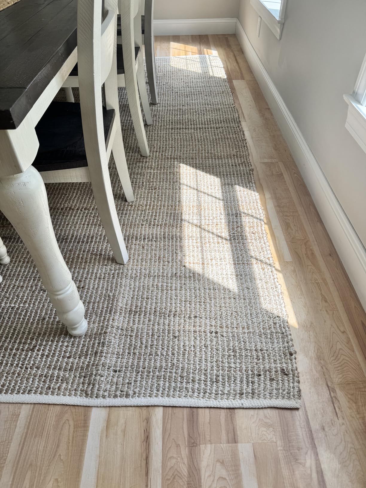 S & L Homes Jute Pulse Handwoven Natural Area Rug for Living Room Bedroom Kitchen Hallway Entryway- Rustic Vintage Farmhouse Decor - (8' x 10' Natural Ivory) customer photo 2