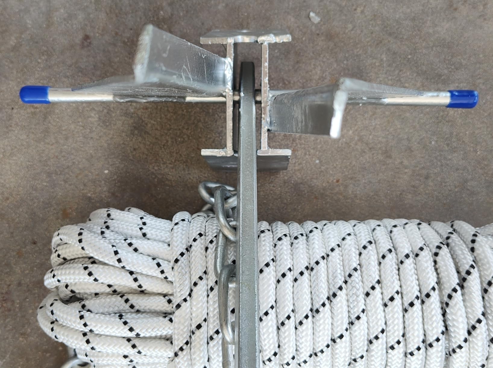 5/8/10/13/18/25 Boat Anchor Kit with Chain, Rope and Shackles | Heavy Duty Danforth Anchor Kit, Hot-Dipped Galvanized Fluke Anchor, Fit for Boats Pontoon, Deck, Sailboat and Fishing customer photo 2