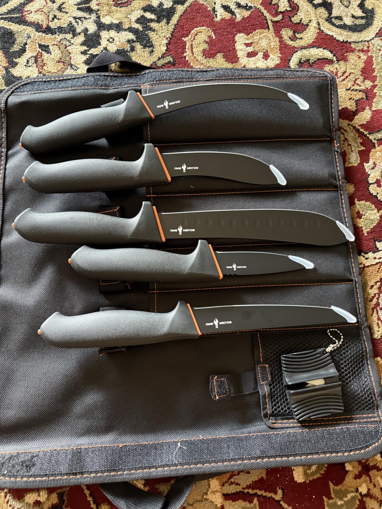 Golden Bird Butcher Knife Set - Non-slip Skinning Knife Set with Roll Bag, Professional Game Processing Knives Sets - Butcher & Skinning Boning Knives with German Stainless Steel, Gift for Men customer photo 1