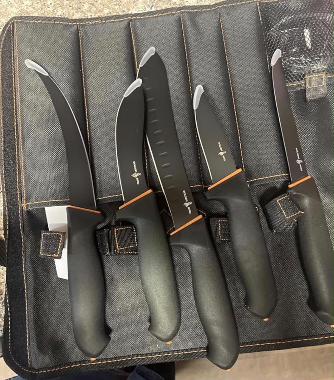 Golden Bird Butcher Knife Set - Non-slip Skinning Knife Set with Roll Bag, Professional Game Processing Knives Sets - Butcher & Skinning Boning Knives with German Stainless Steel, Gift for Men customer photo 2